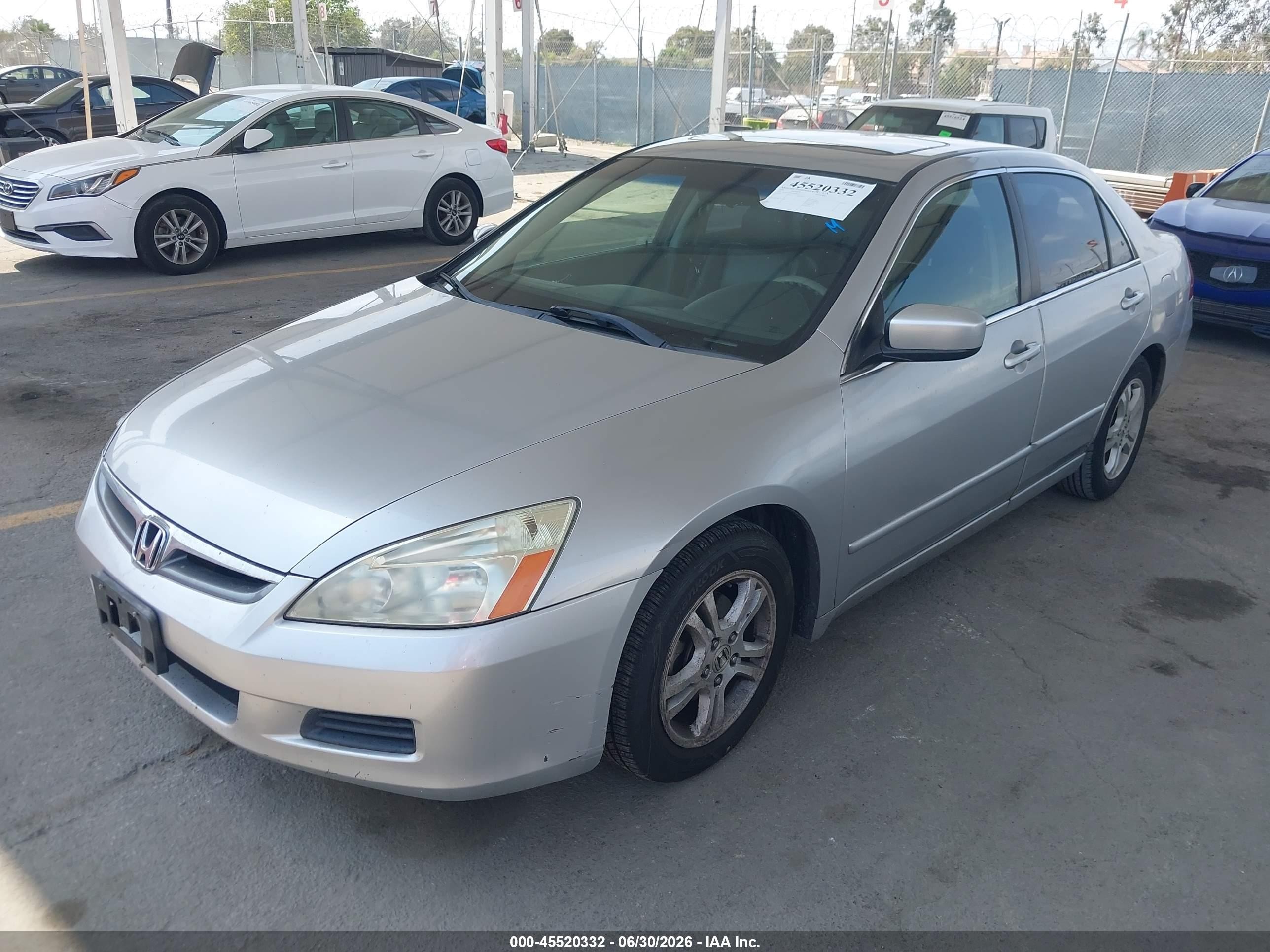 2006 Honda Accord 2.4 Ex Silver vin: 1HGCM56866A095101