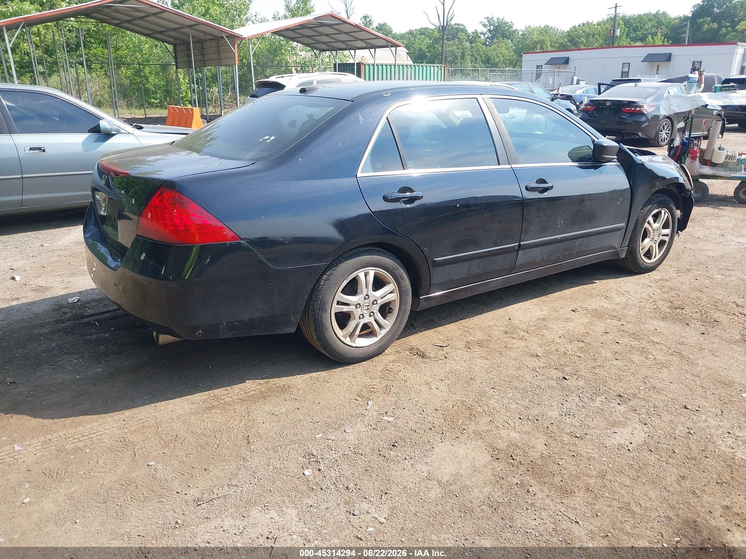 2006 Honda Accord 2.4 Ex Black vin: 1HGCM56866A139050