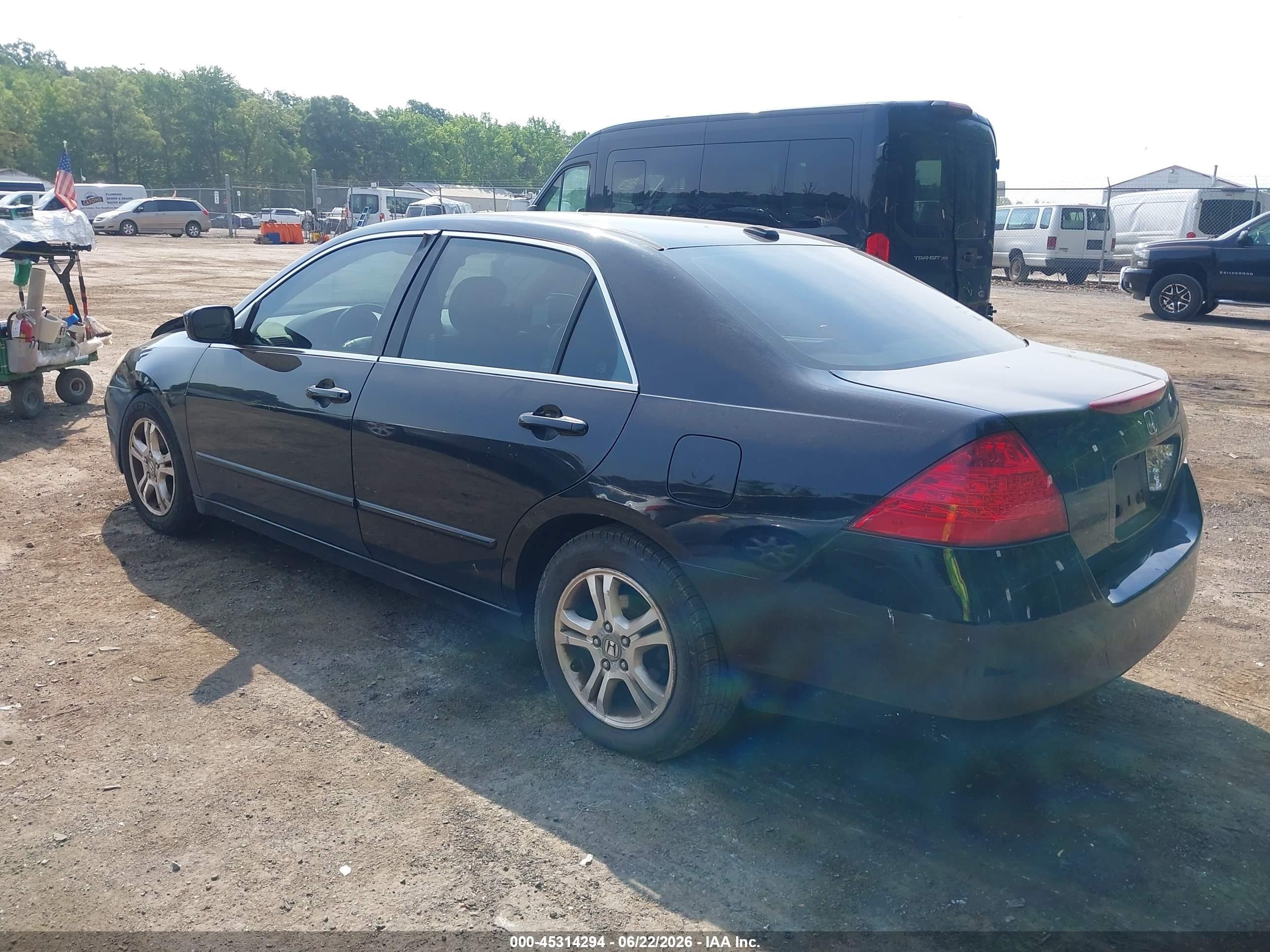 2006 Honda Accord 2.4 Ex Black vin: 1HGCM56866A139050