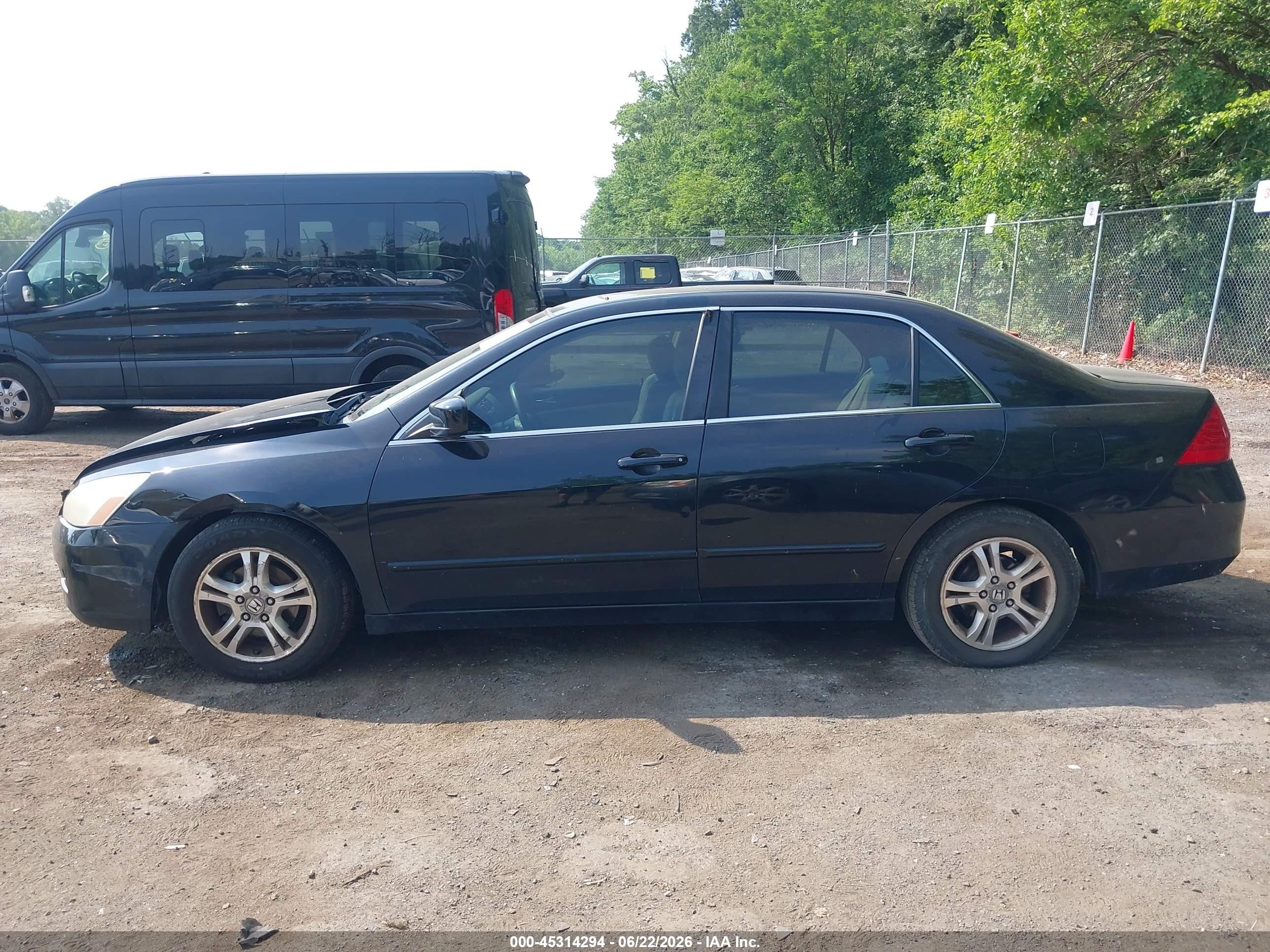 2006 Honda Accord 2.4 Ex Black vin: 1HGCM56866A139050