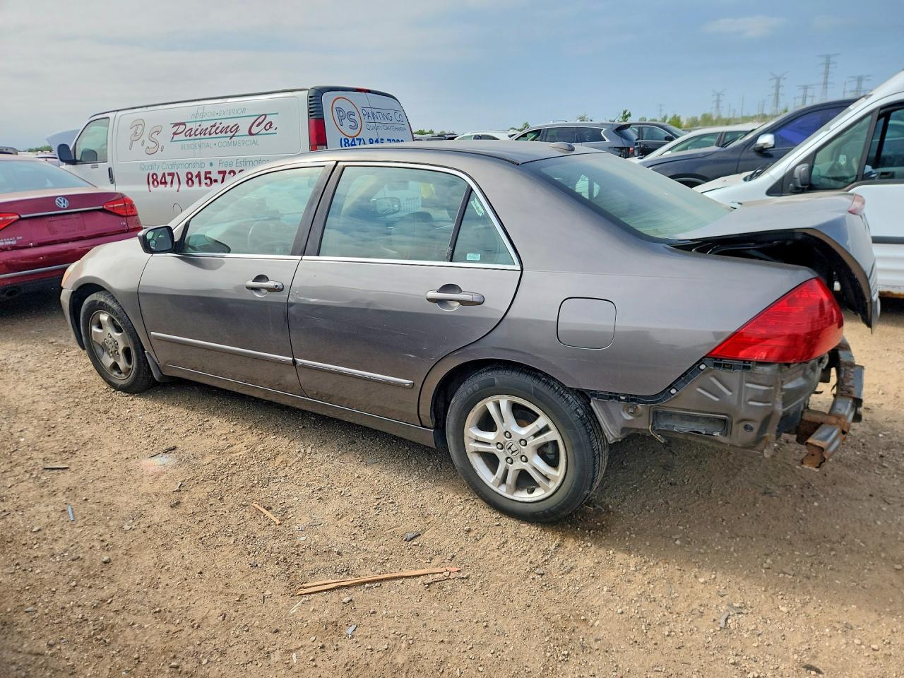 2006 Honda Accord Ex Gray vin: 1HGCM56866A176700