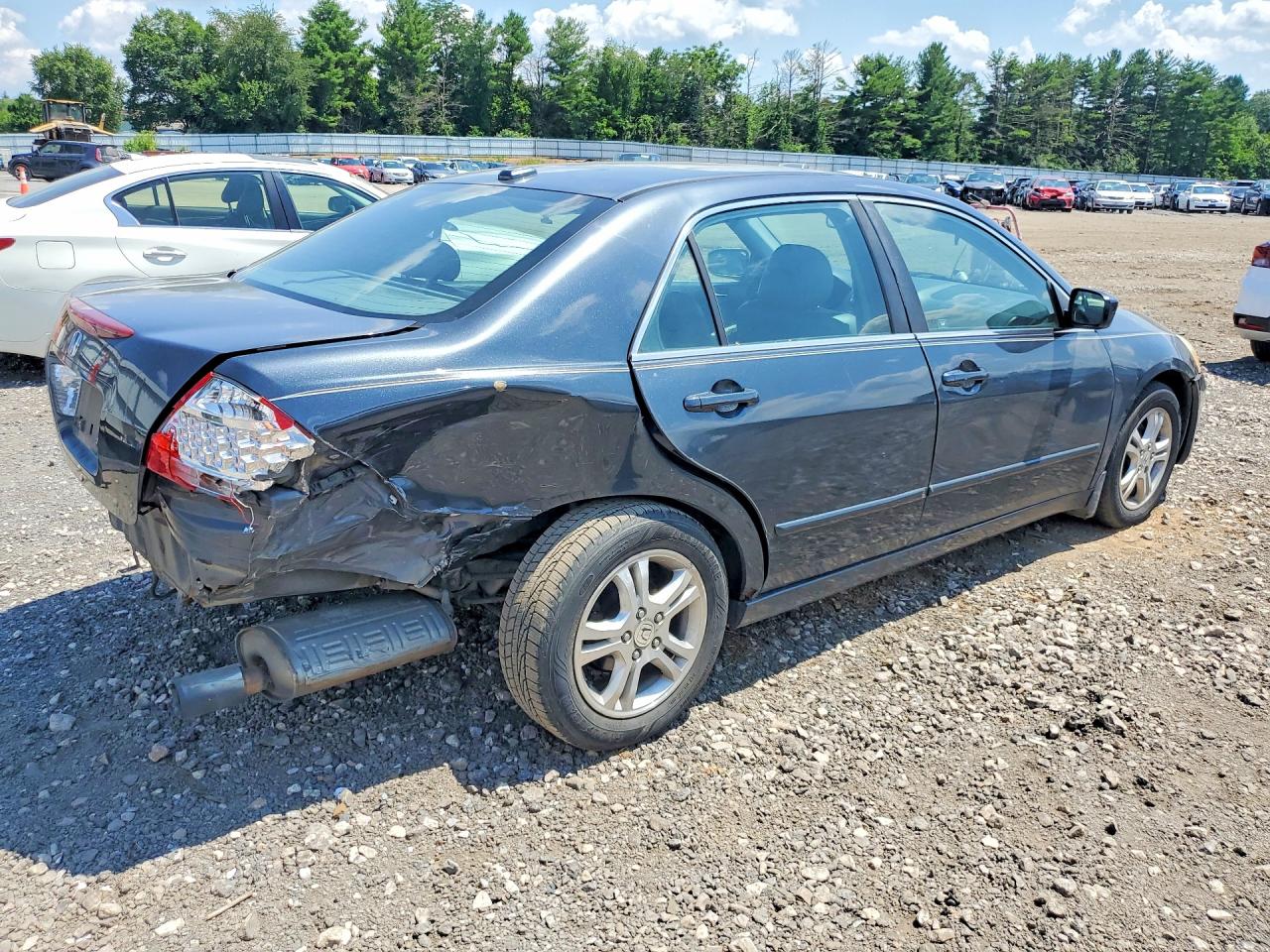 2007 Honda Accord Ex Blue vin: 1HGCM56867A031867