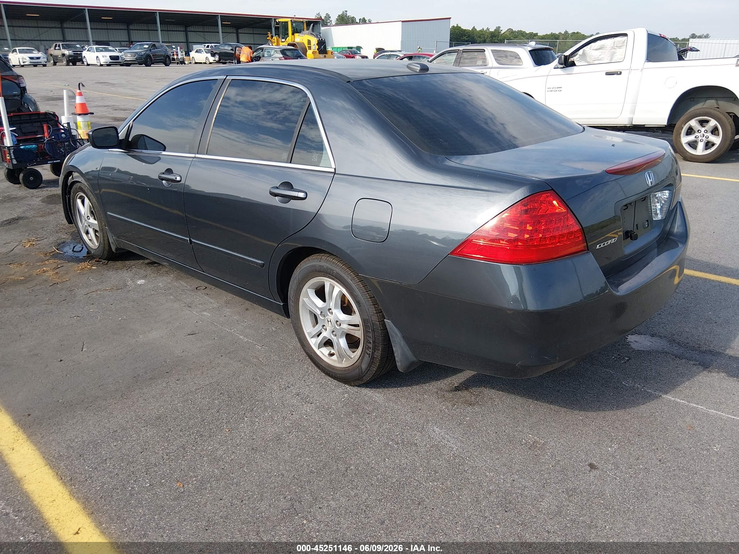 2007 Honda Accord 2.4 Ex Blue vin: 1HGCM56867A043629