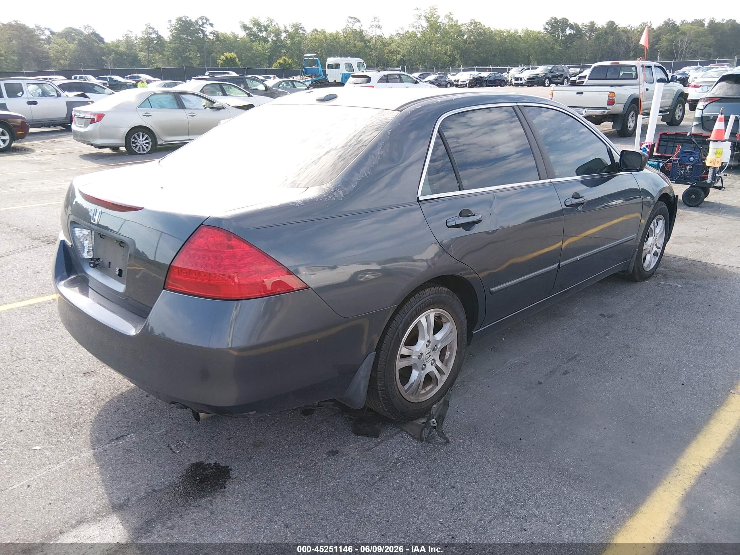 2007 Honda Accord 2.4 Ex Blue vin: 1HGCM56867A043629
