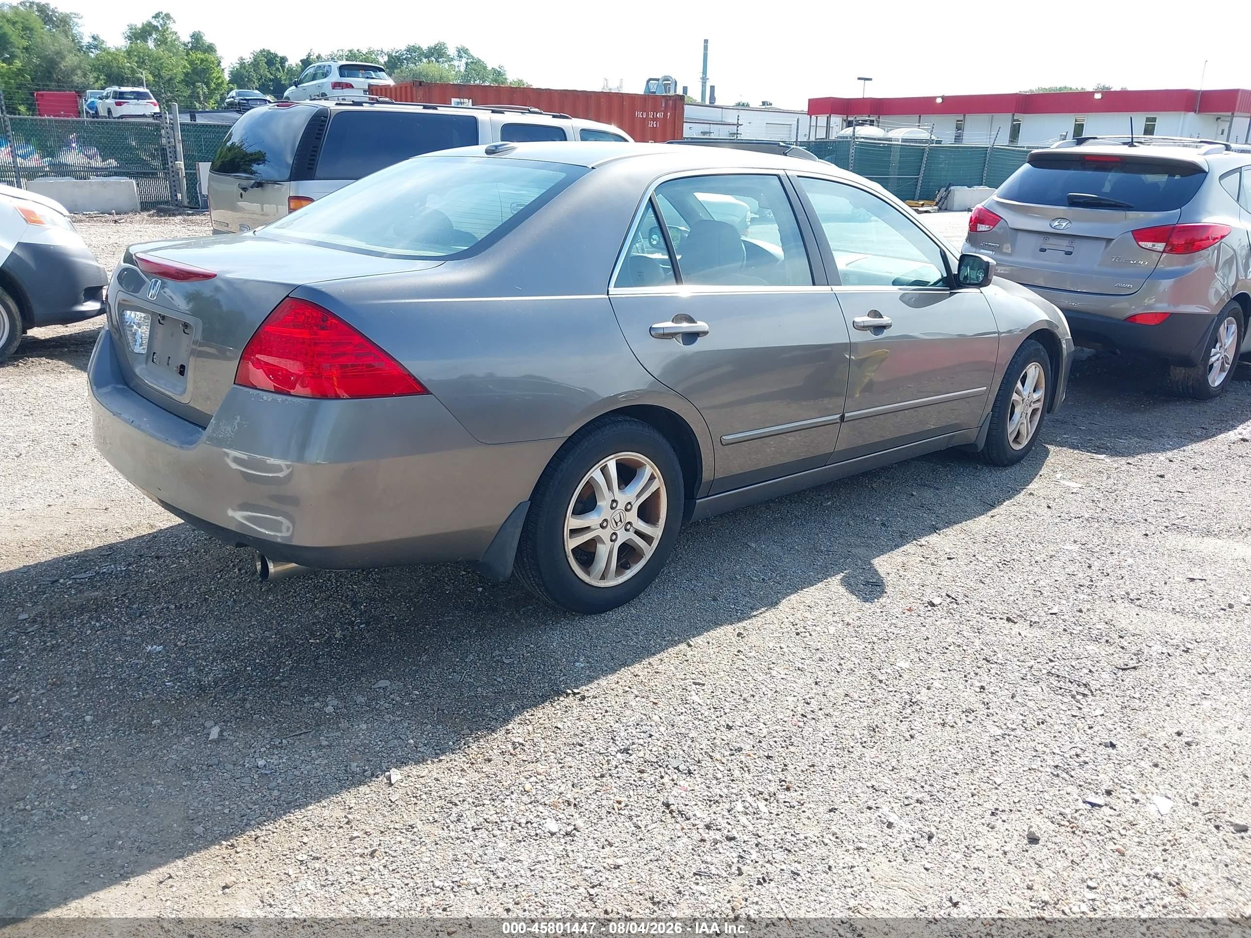 2007 Honda Accord 2.4 Ex Gray vin: 1HGCM56867A064917