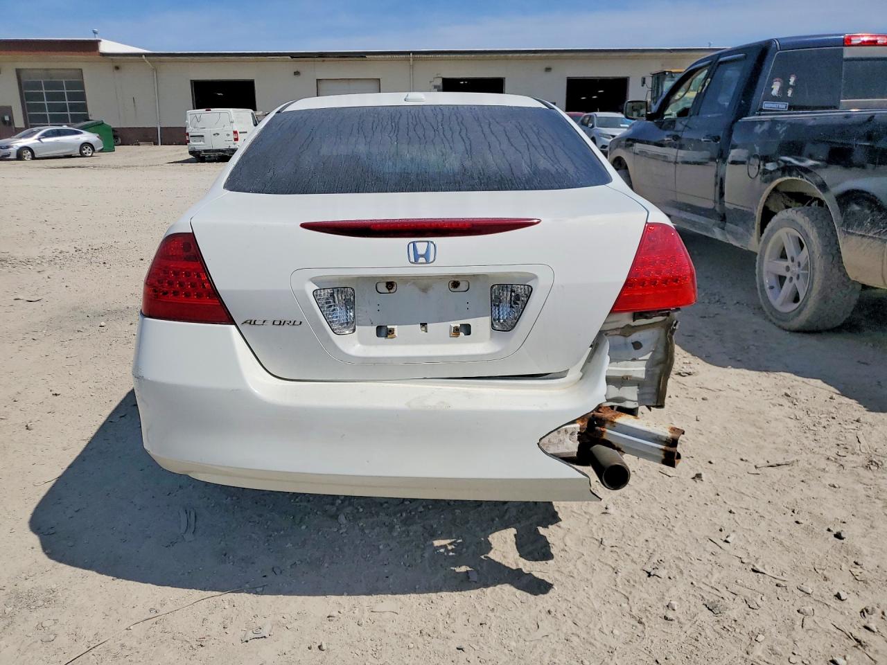 2007 Honda Accord Ex White vin: 1HGCM56867A096380