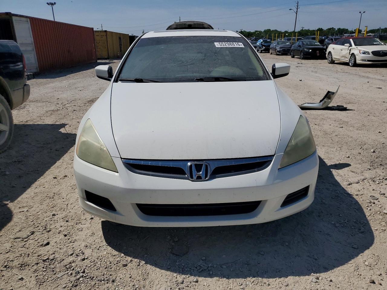 2007 Honda Accord Ex White vin: 1HGCM56867A096380