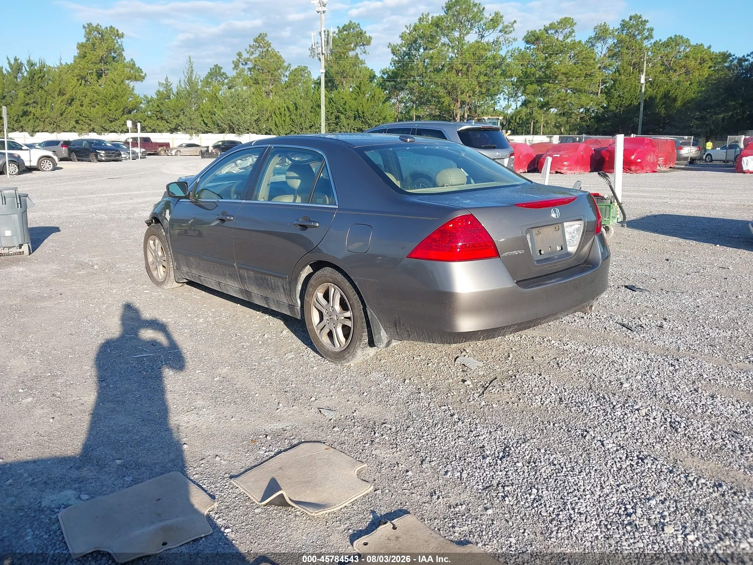 2007 Honda Accord 2.4 Ex Коричневый vin: 1HGCM56867A120628