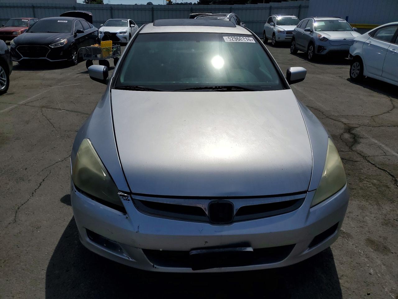 2007 Honda Accord Ex Silver vin: 1HGCM56867A124744