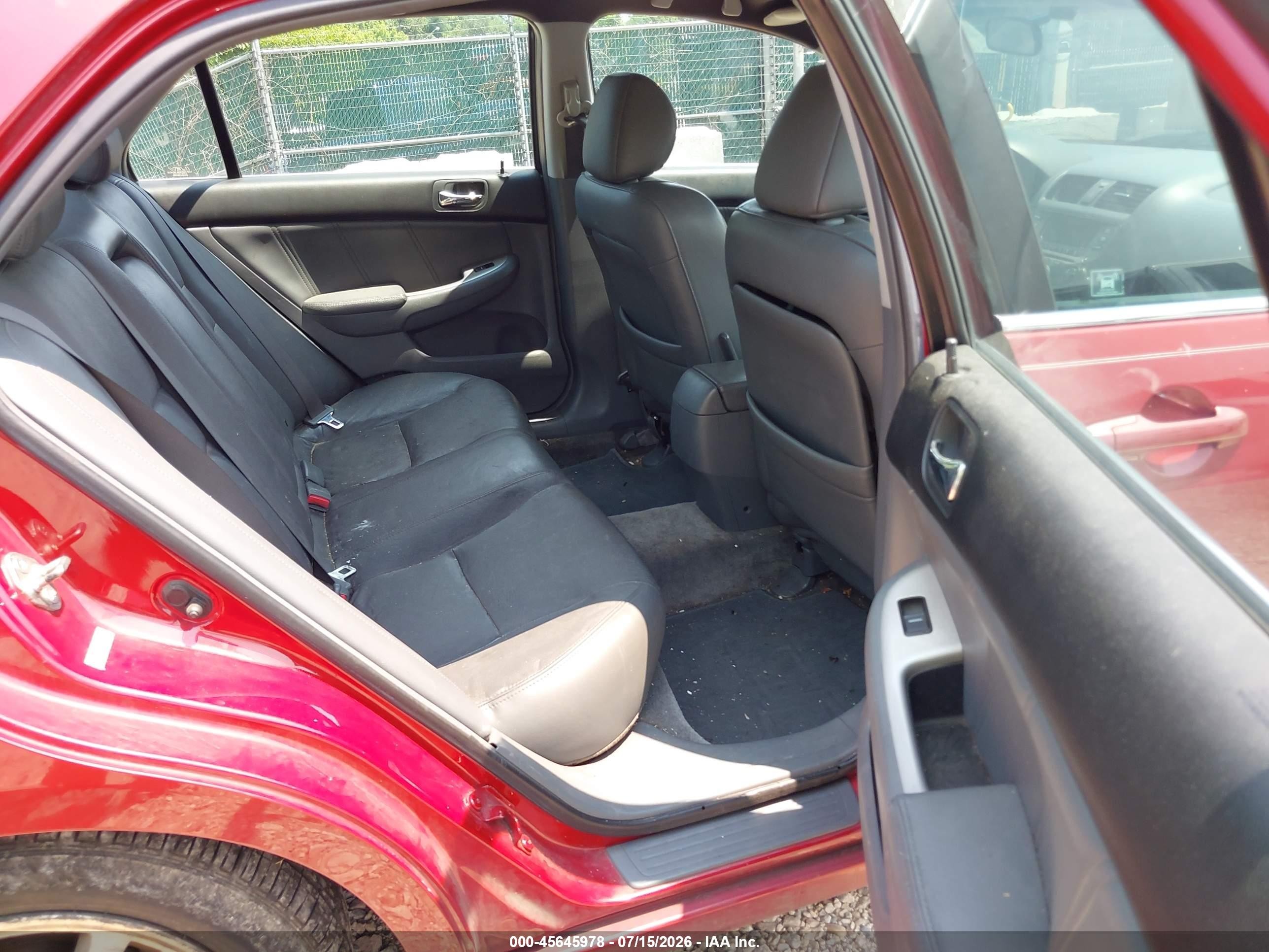 2007 Honda Accord 2.4 Ex Red vin: 1HGCM56867A128342