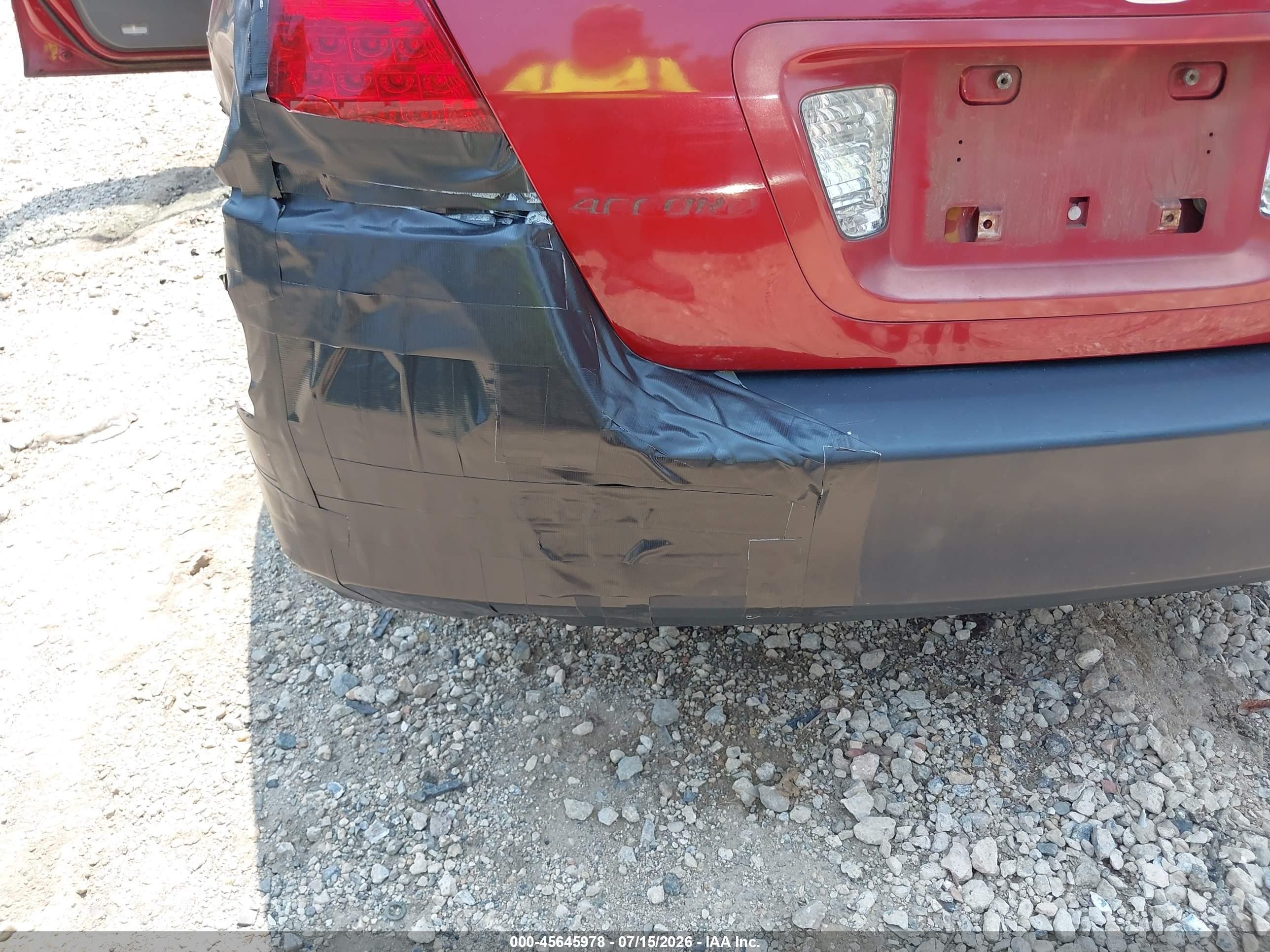 2007 Honda Accord 2.4 Ex Red vin: 1HGCM56867A128342
