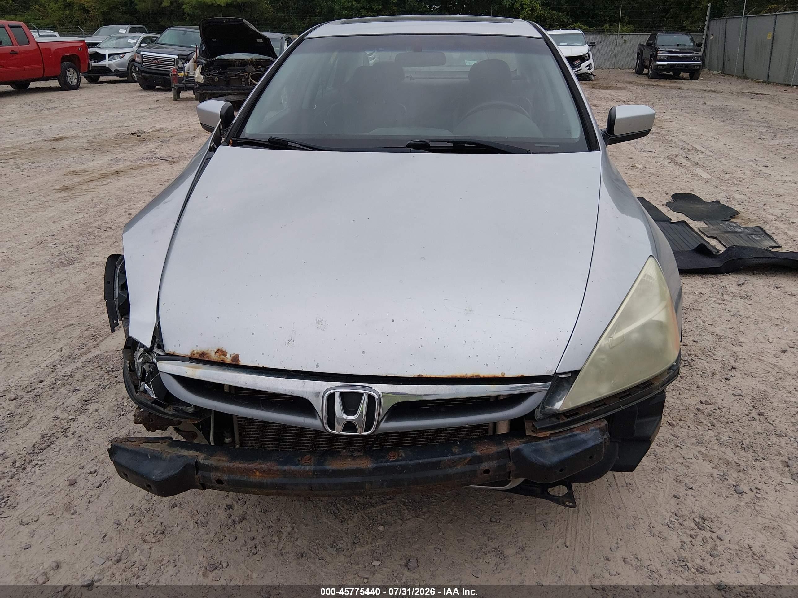2007 Honda Accord 2.4 Ex Silver vin: 1HGCM56867A138014