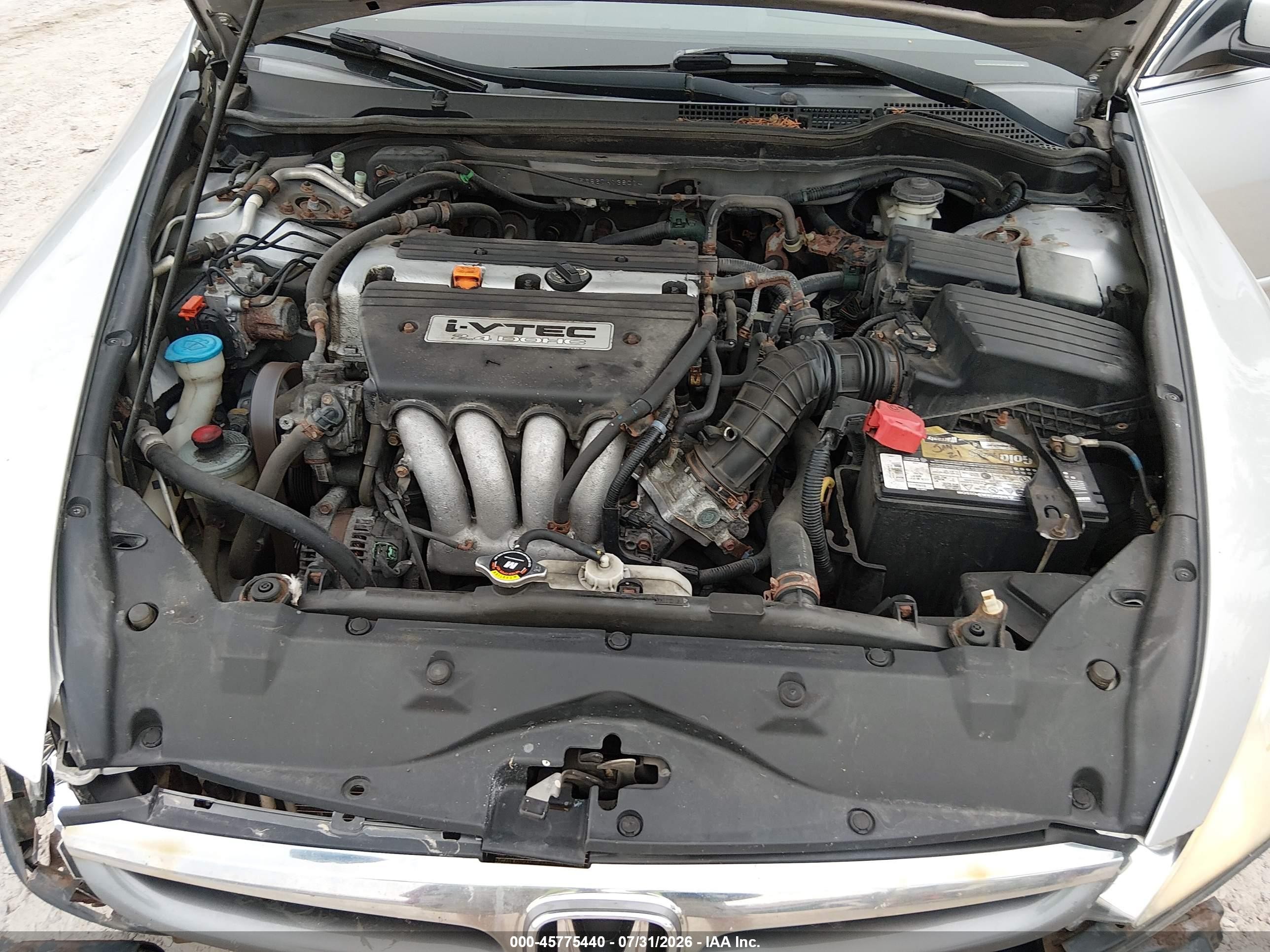 2007 Honda Accord 2.4 Ex Серебряный vin: 1HGCM56867A138014