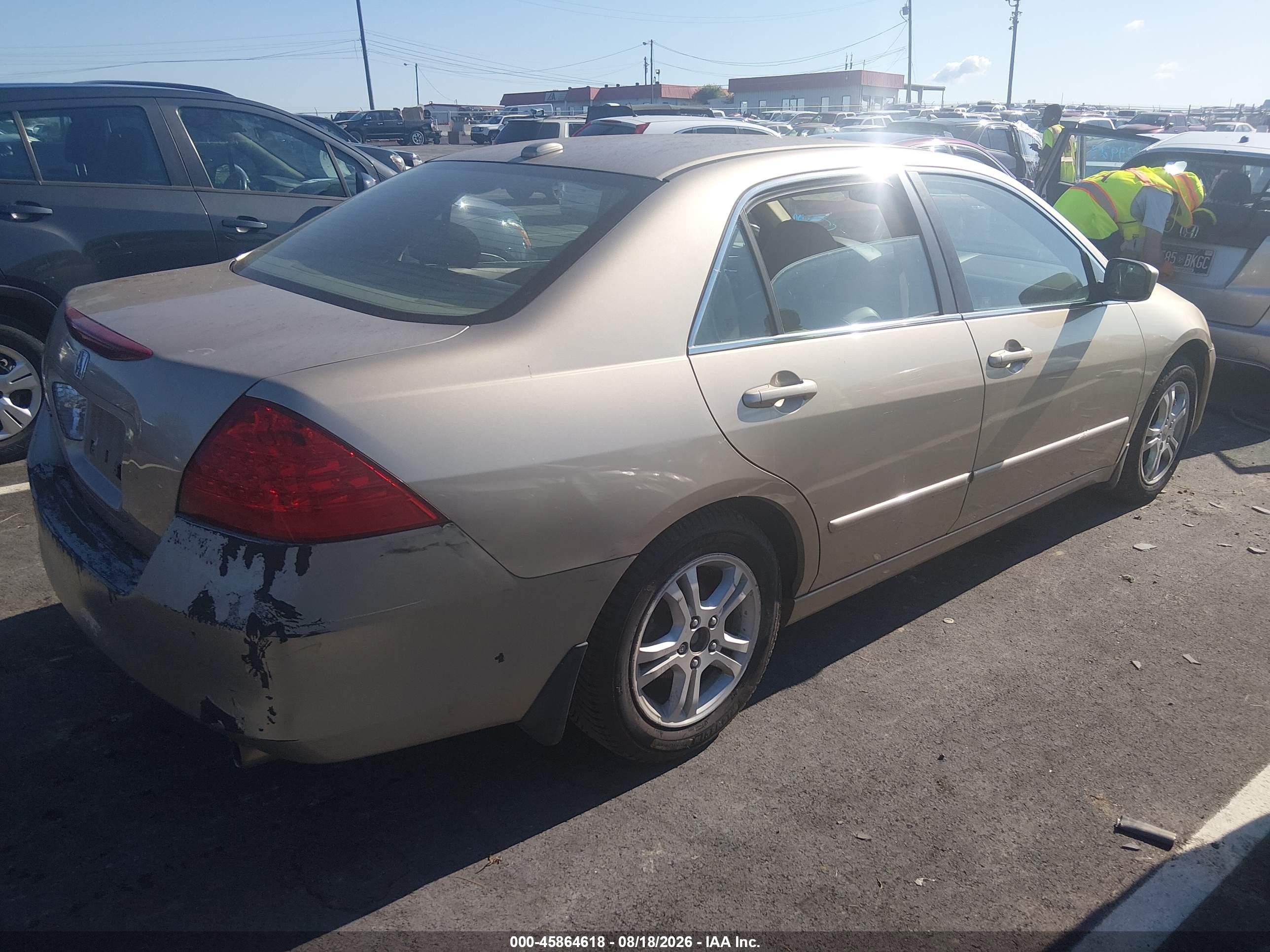 2007 Honda Accord 2.4 Ex Tan vin: 1HGCM56867A139955