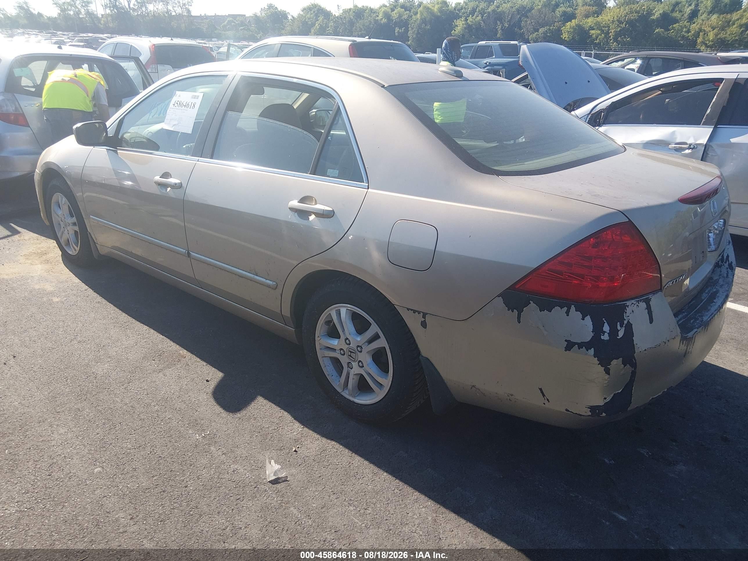 2007 Honda Accord 2.4 Ex Tan vin: 1HGCM56867A139955