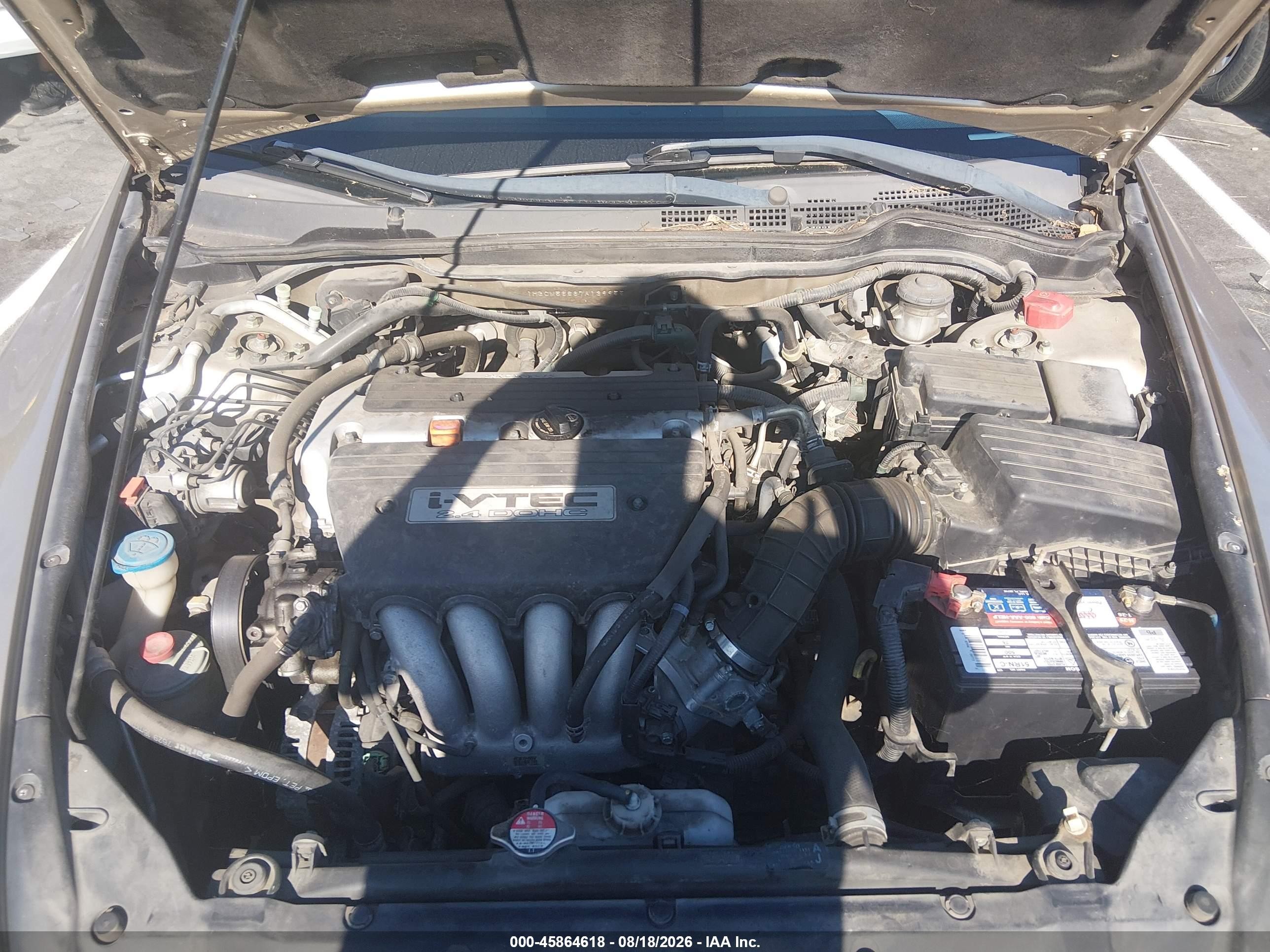 2007 Honda Accord 2.4 Ex Tan vin: 1HGCM56867A139955