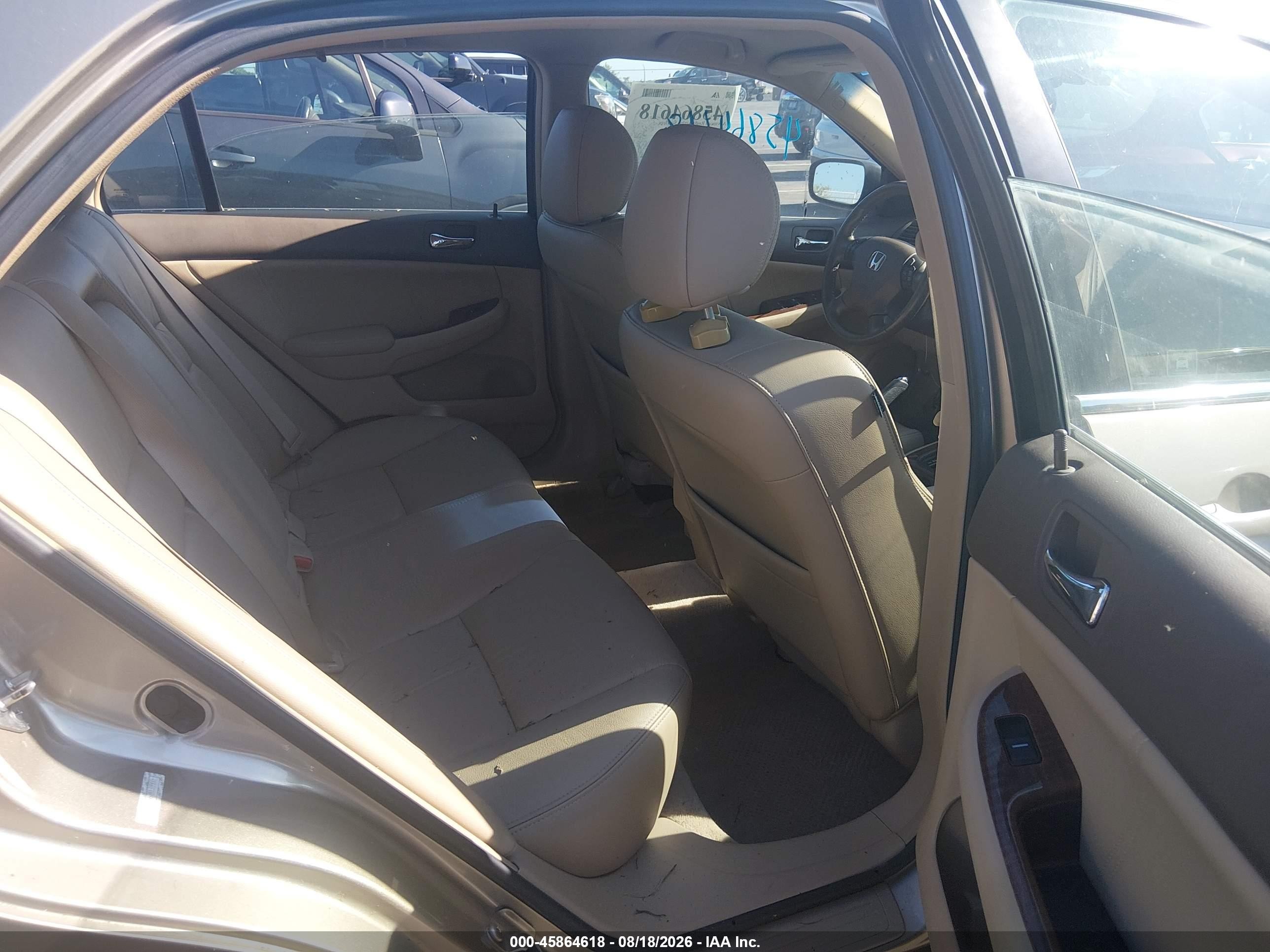 2007 Honda Accord 2.4 Ex Tan vin: 1HGCM56867A139955