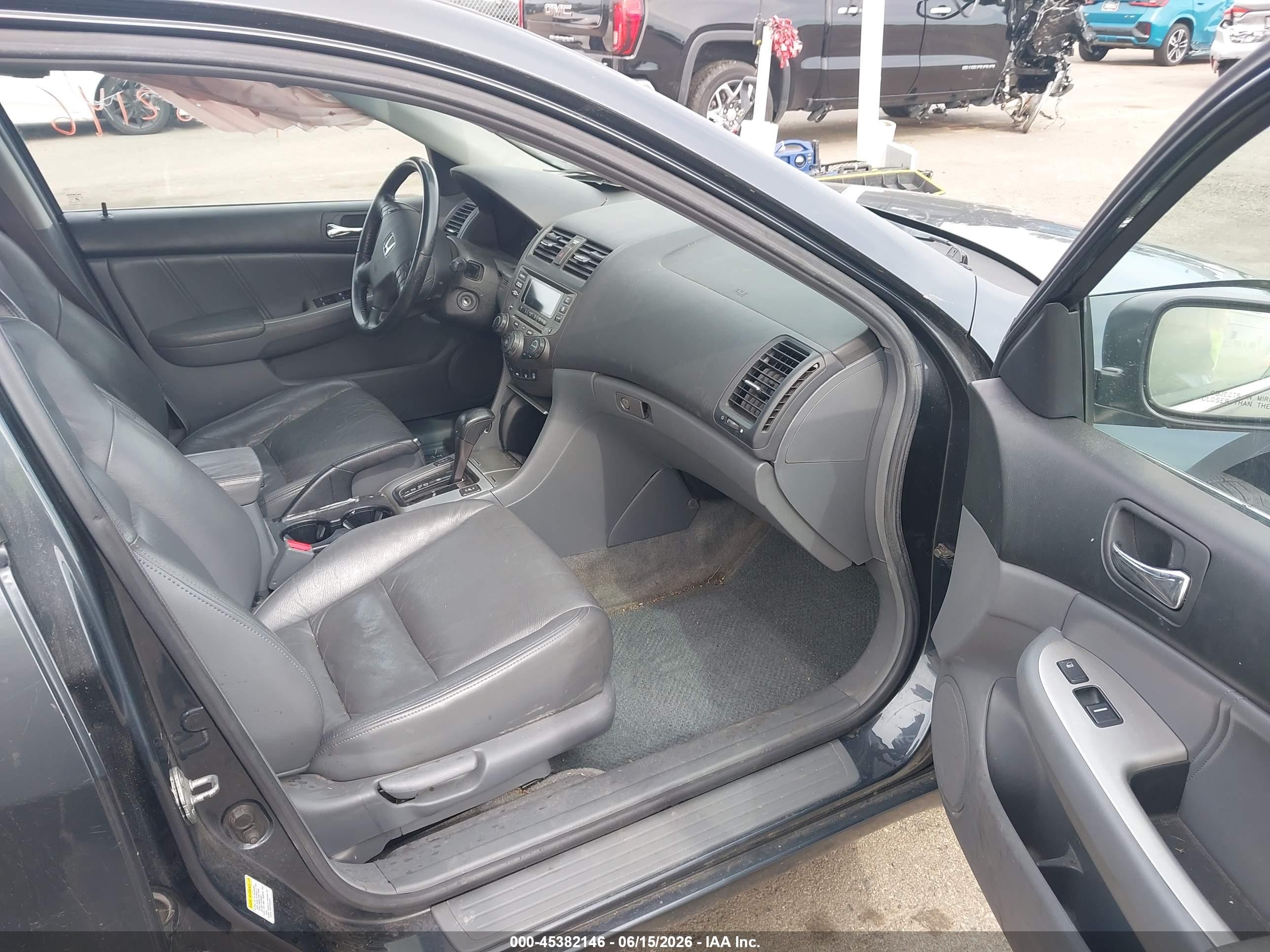 2007 Honda Accord 2.4 Ex Gray vin: 1HGCM56867A161566