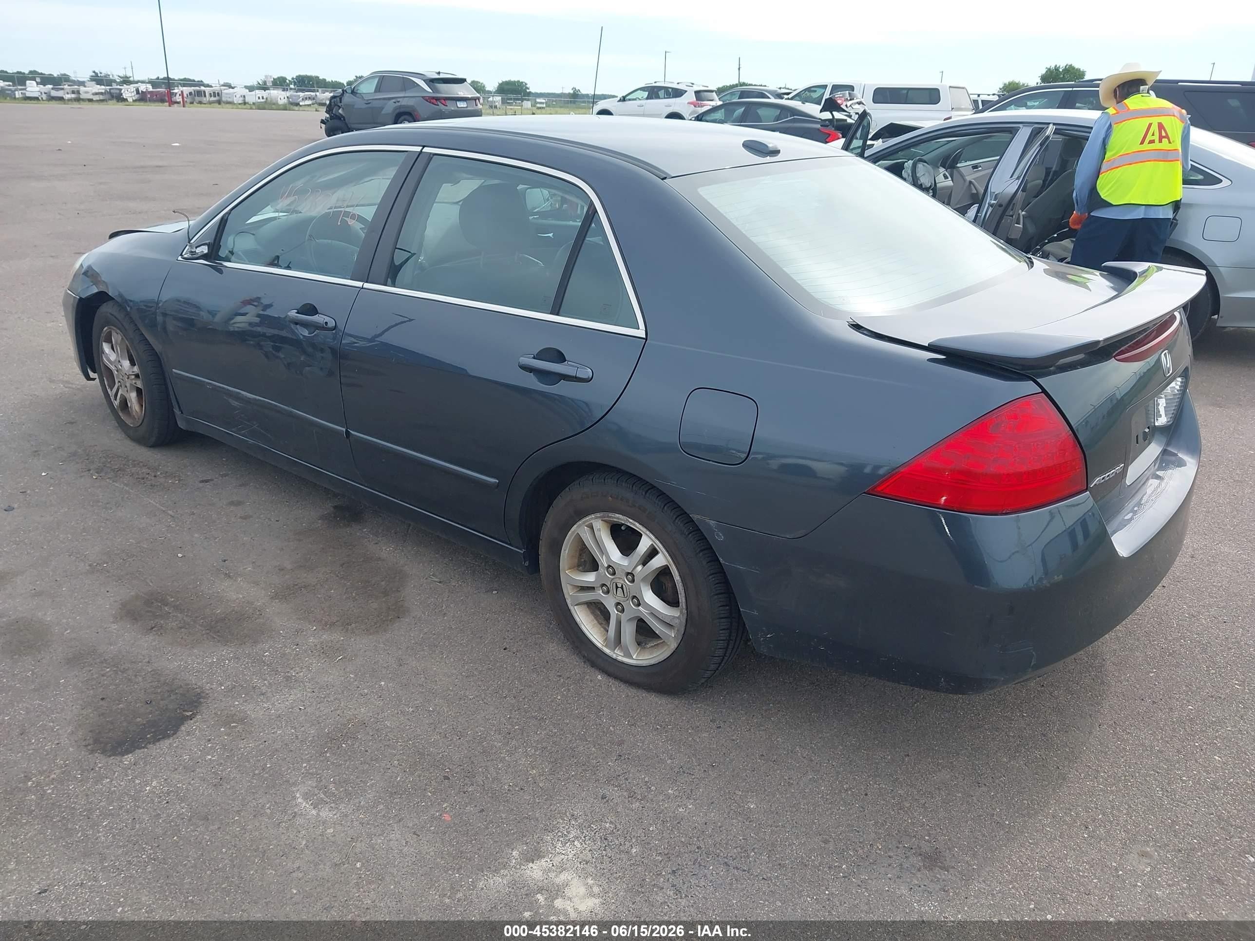 2007 Honda Accord 2.4 Ex Gray vin: 1HGCM56867A161566