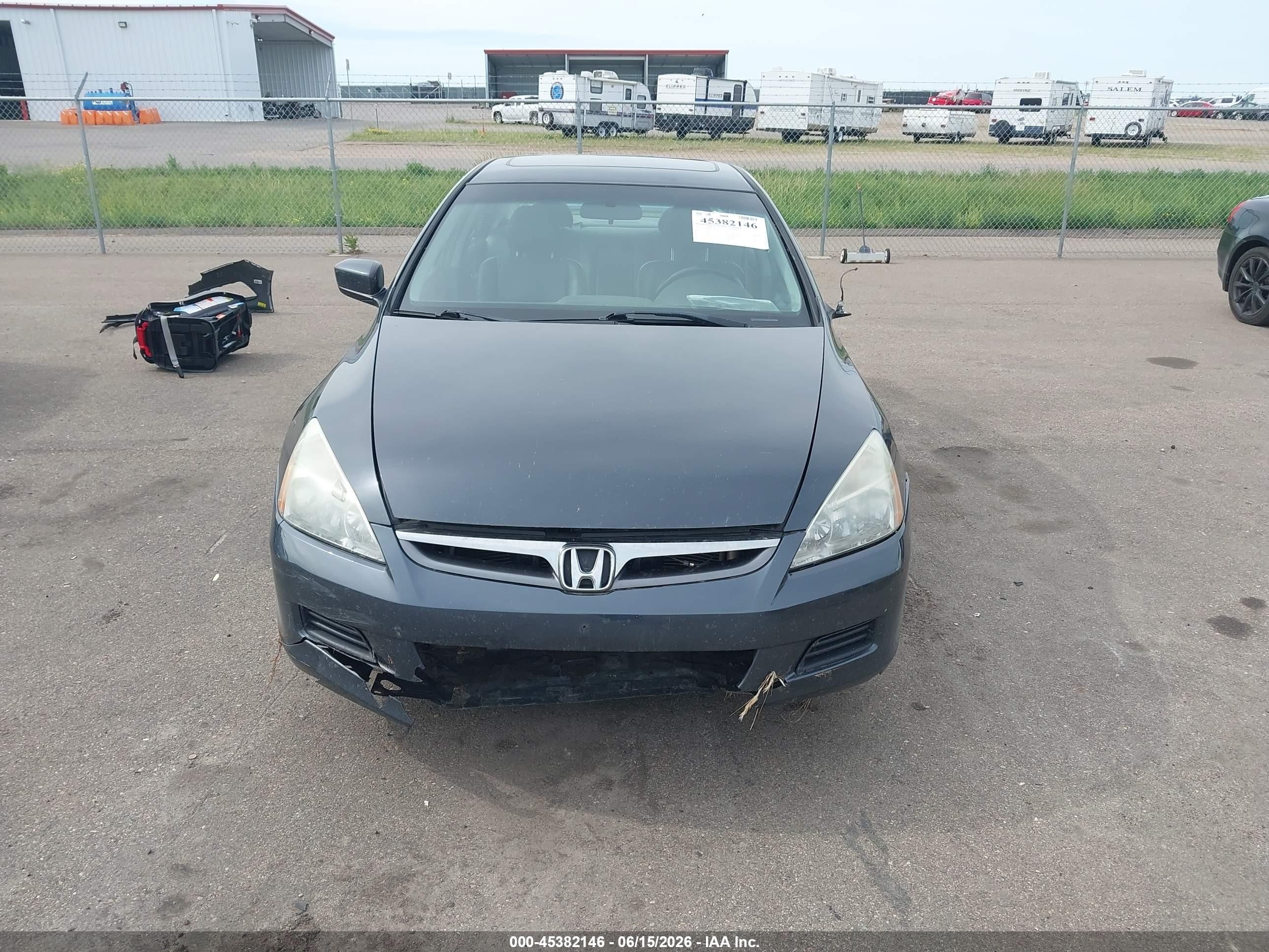 2007 Honda Accord 2.4 Ex Gray vin: 1HGCM56867A161566