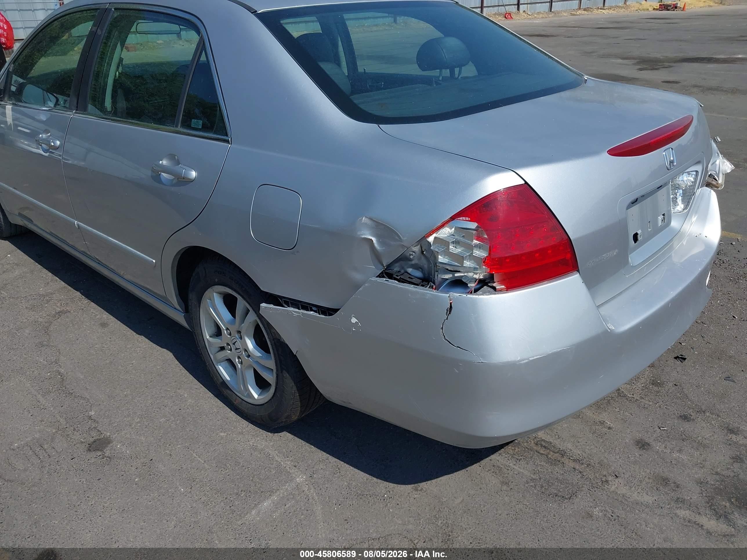 2007 Honda Accord 2.4 Ex Silver vin: 1HGCM56867A215898