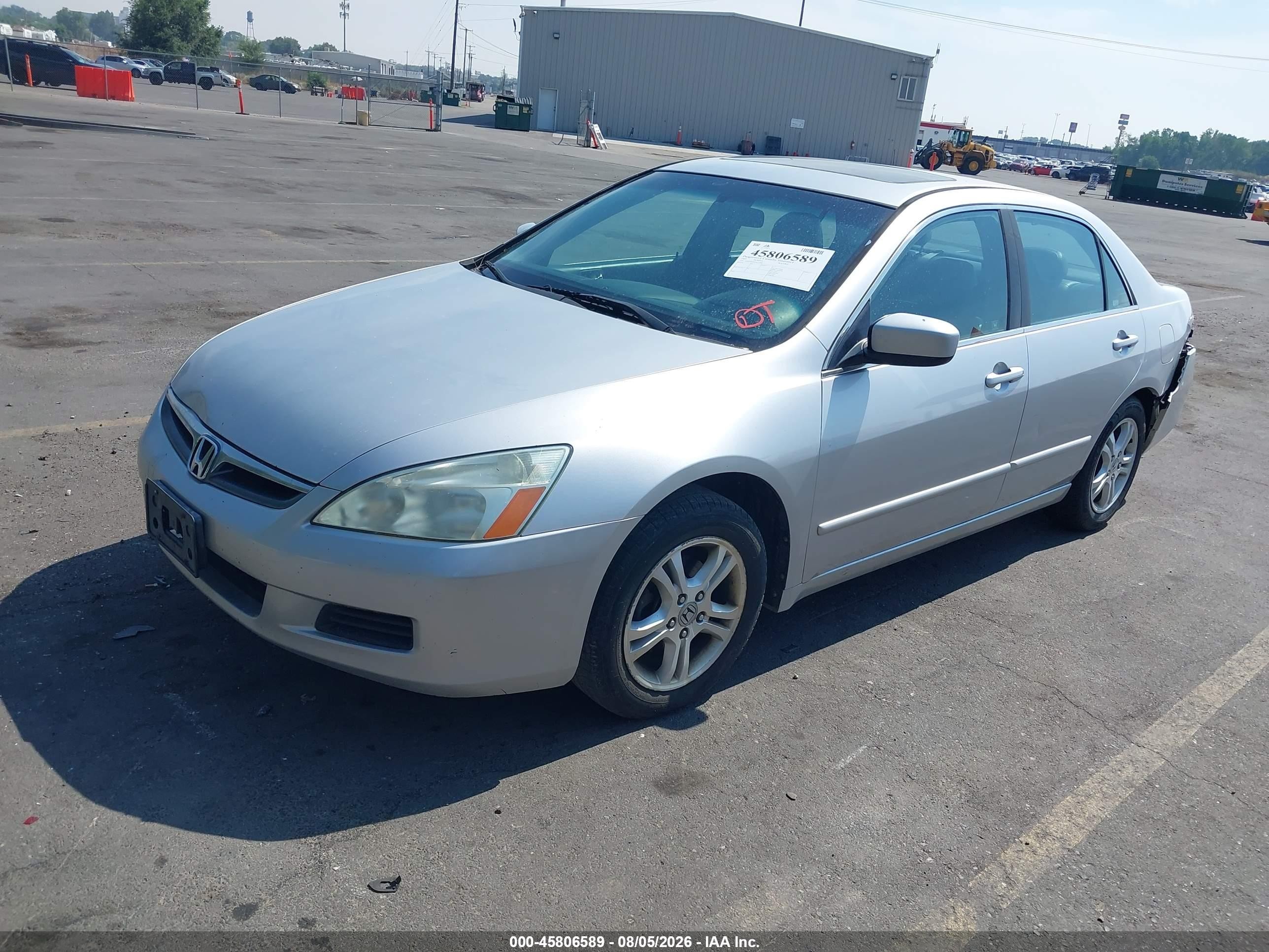 2007 Honda Accord 2.4 Ex Silver vin: 1HGCM56867A215898