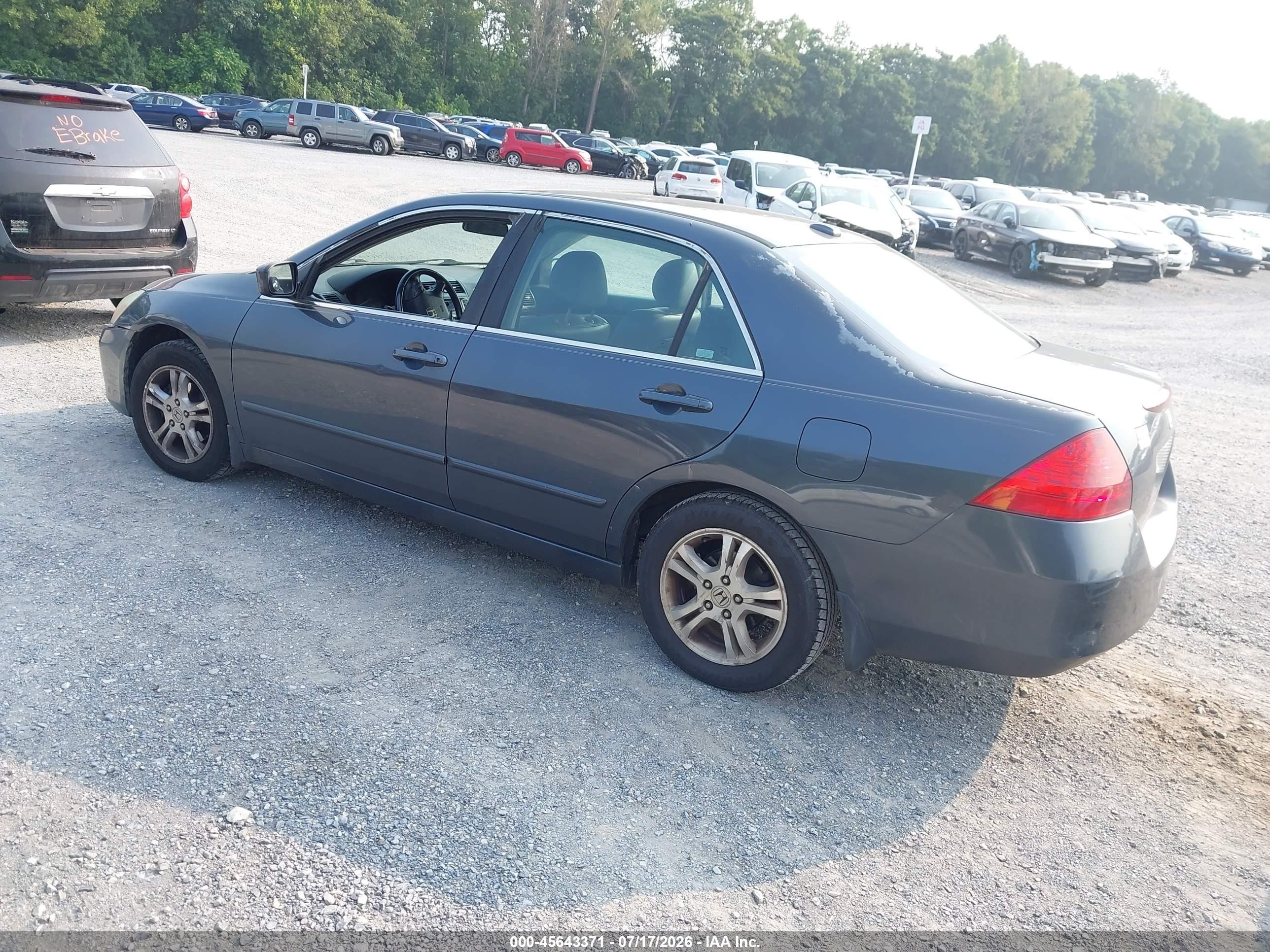 2007 Honda Accord 2.4 Ex Blue vin: 1HGCM56867A220552
