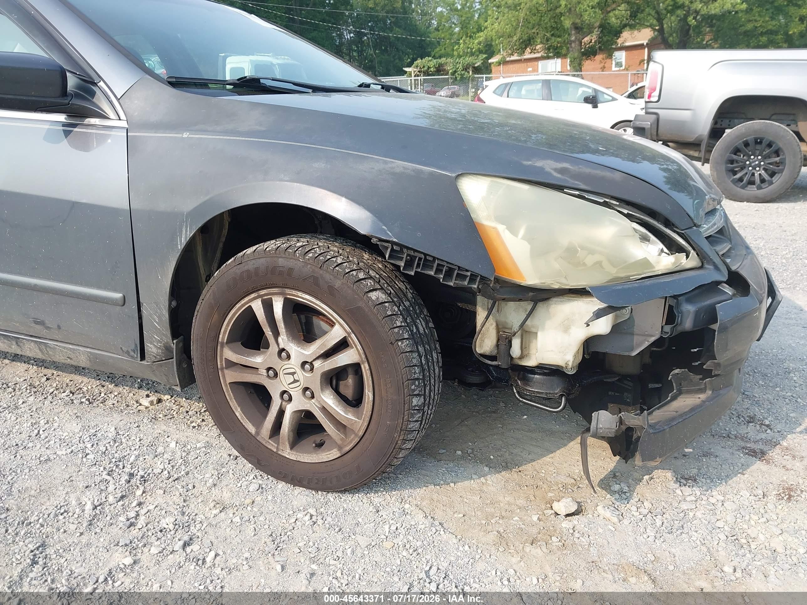 2007 Honda Accord 2.4 Ex Blue vin: 1HGCM56867A220552