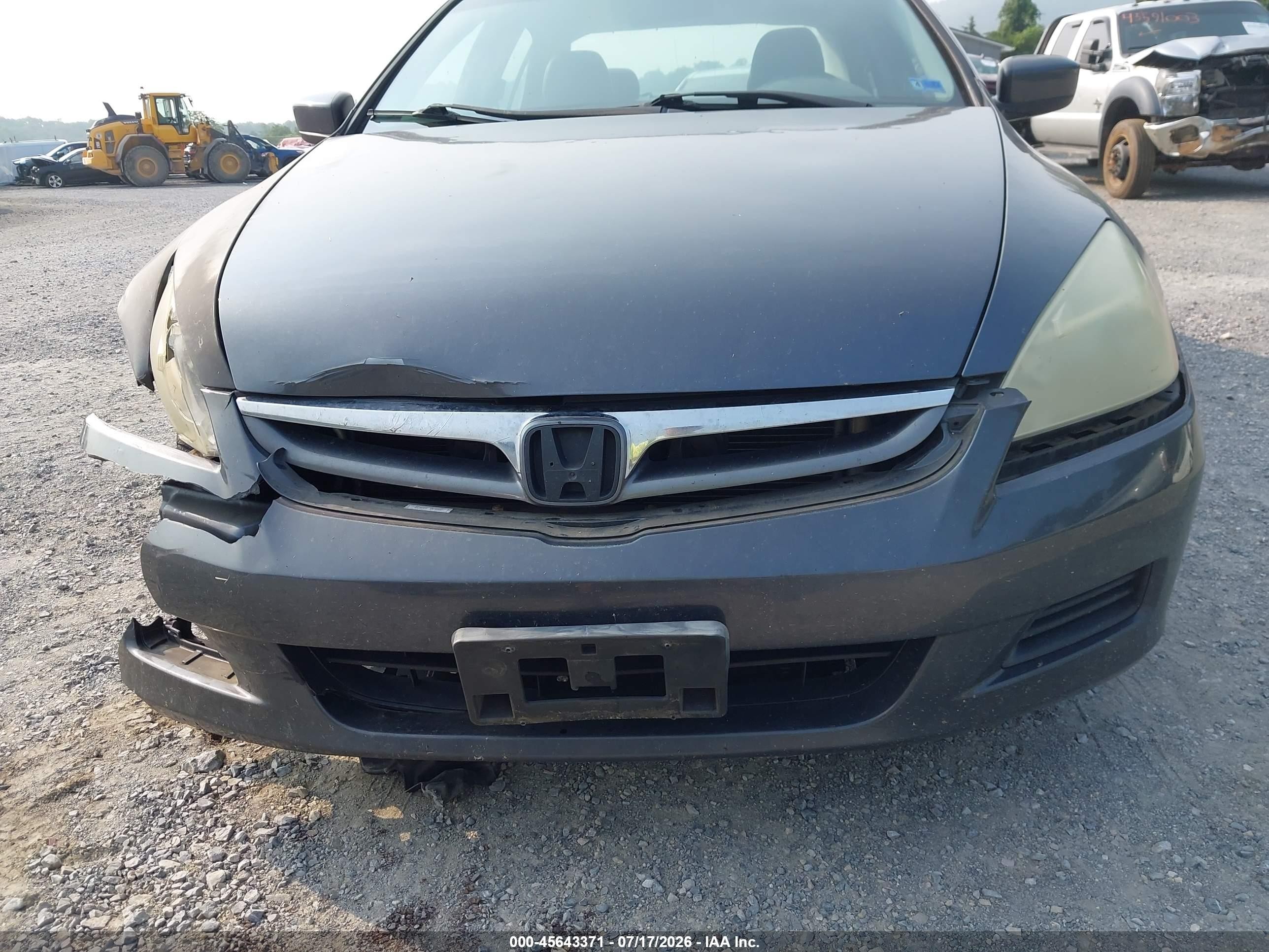 2007 Honda Accord 2.4 Ex Blue vin: 1HGCM56867A220552