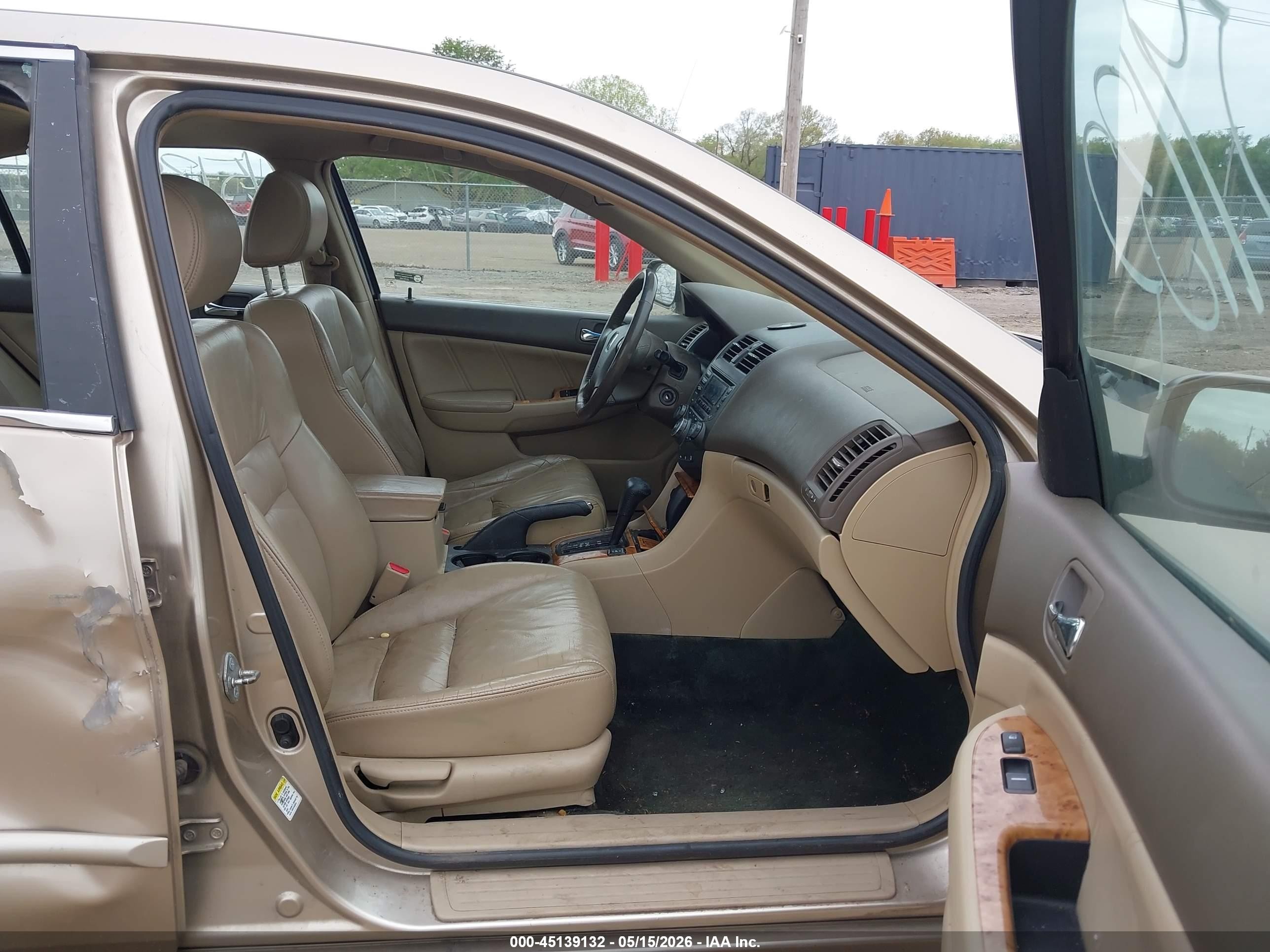 2005 Honda Accord 2.4 Ex Cream vin: 1HGCM56875A094389