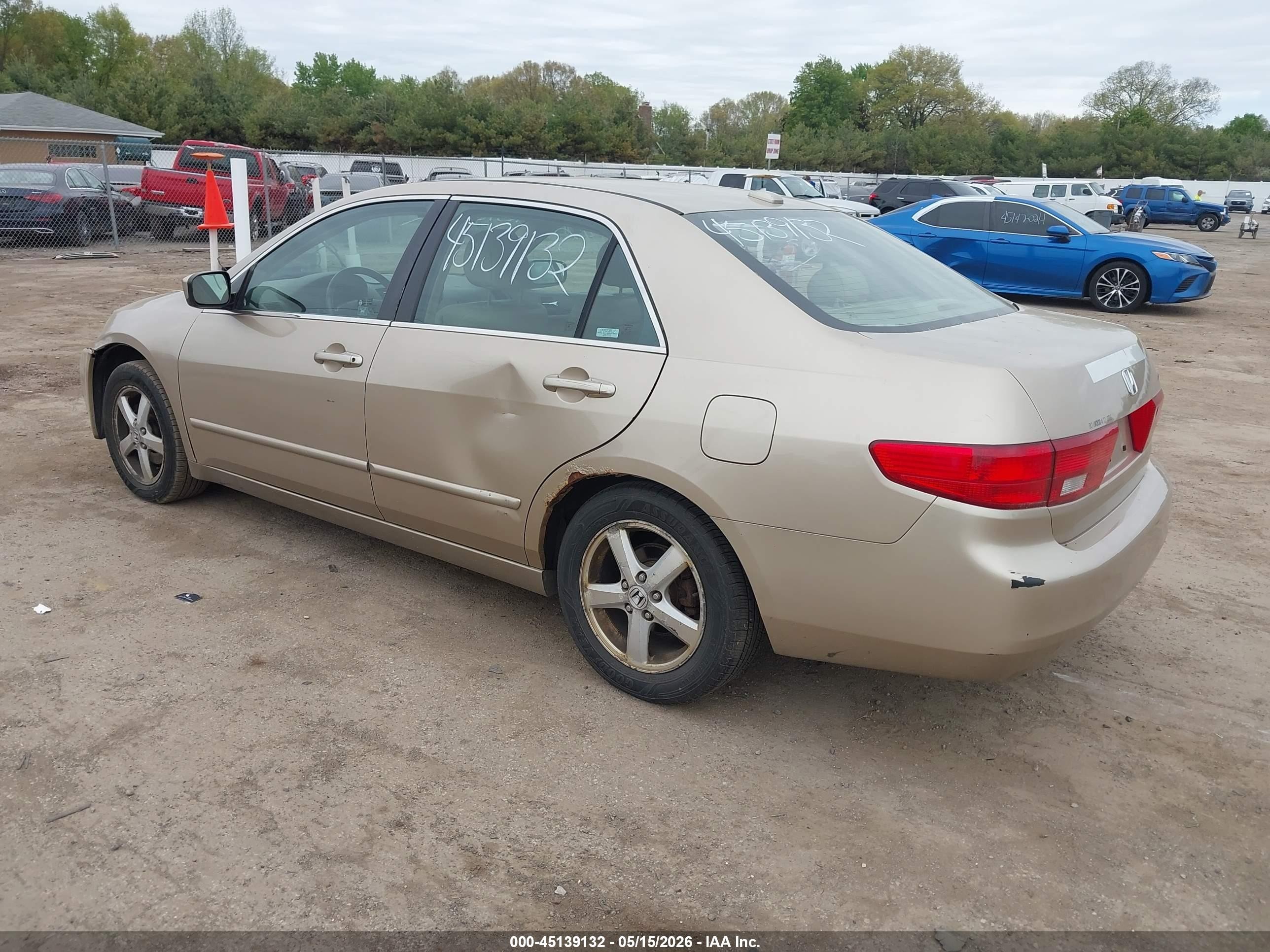 2005 Honda Accord 2.4 Ex Cream vin: 1HGCM56875A094389