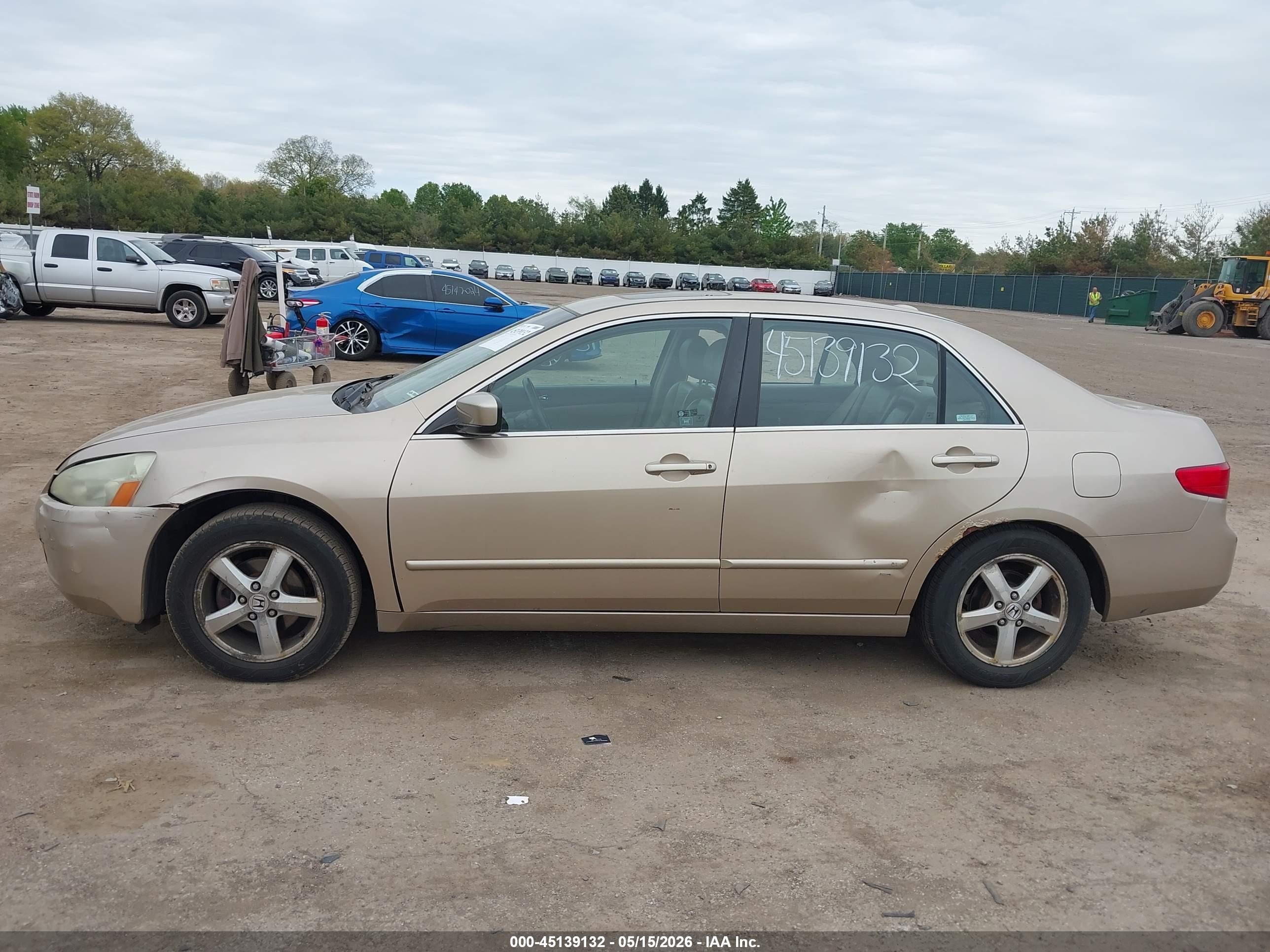 2005 Honda Accord 2.4 Ex Cream vin: 1HGCM56875A094389
