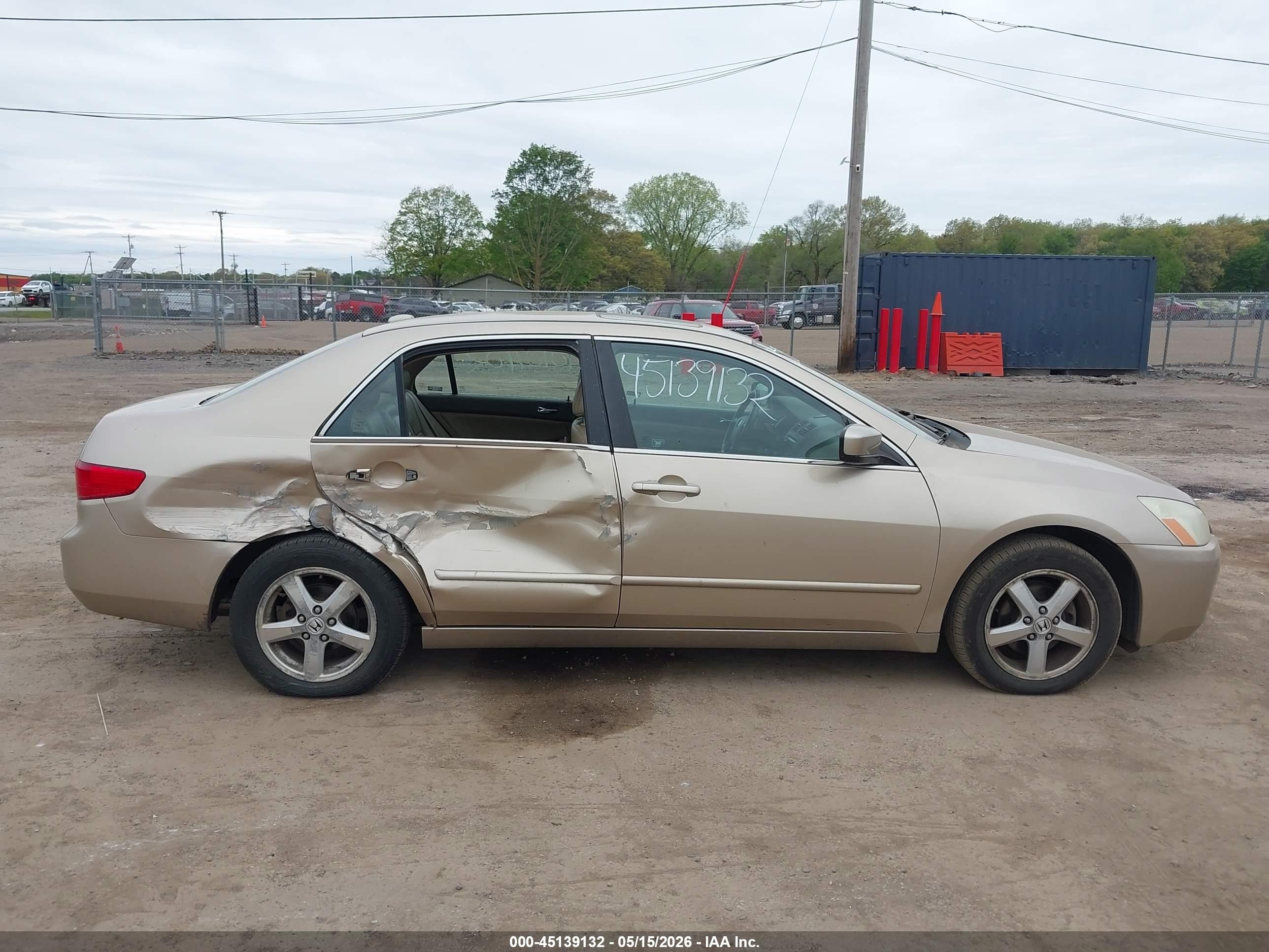 2005 Honda Accord 2.4 Ex Cream vin: 1HGCM56875A094389