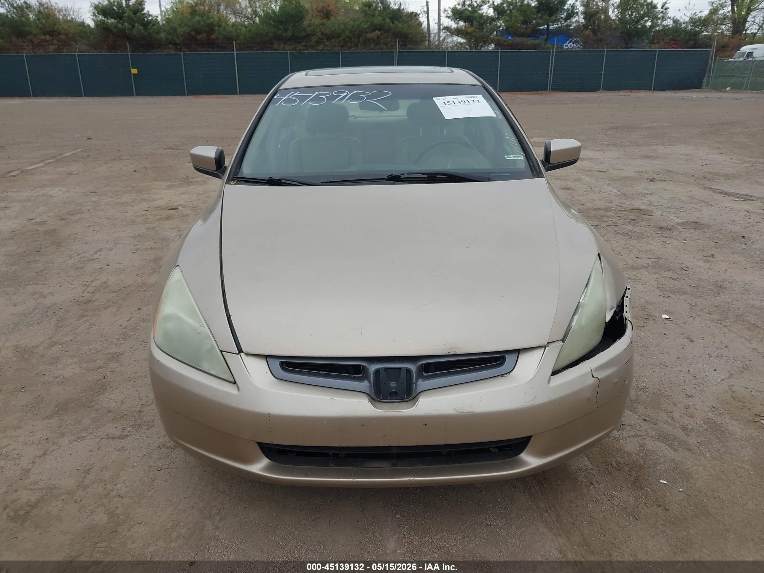 2005 Honda Accord 2.4 Ex Cream vin: 1HGCM56875A094389