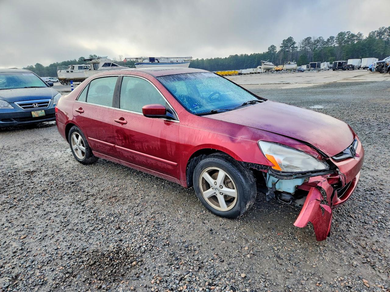 2005 Honda Accord Ex Burgundy vin: 1HGCM56875A185551