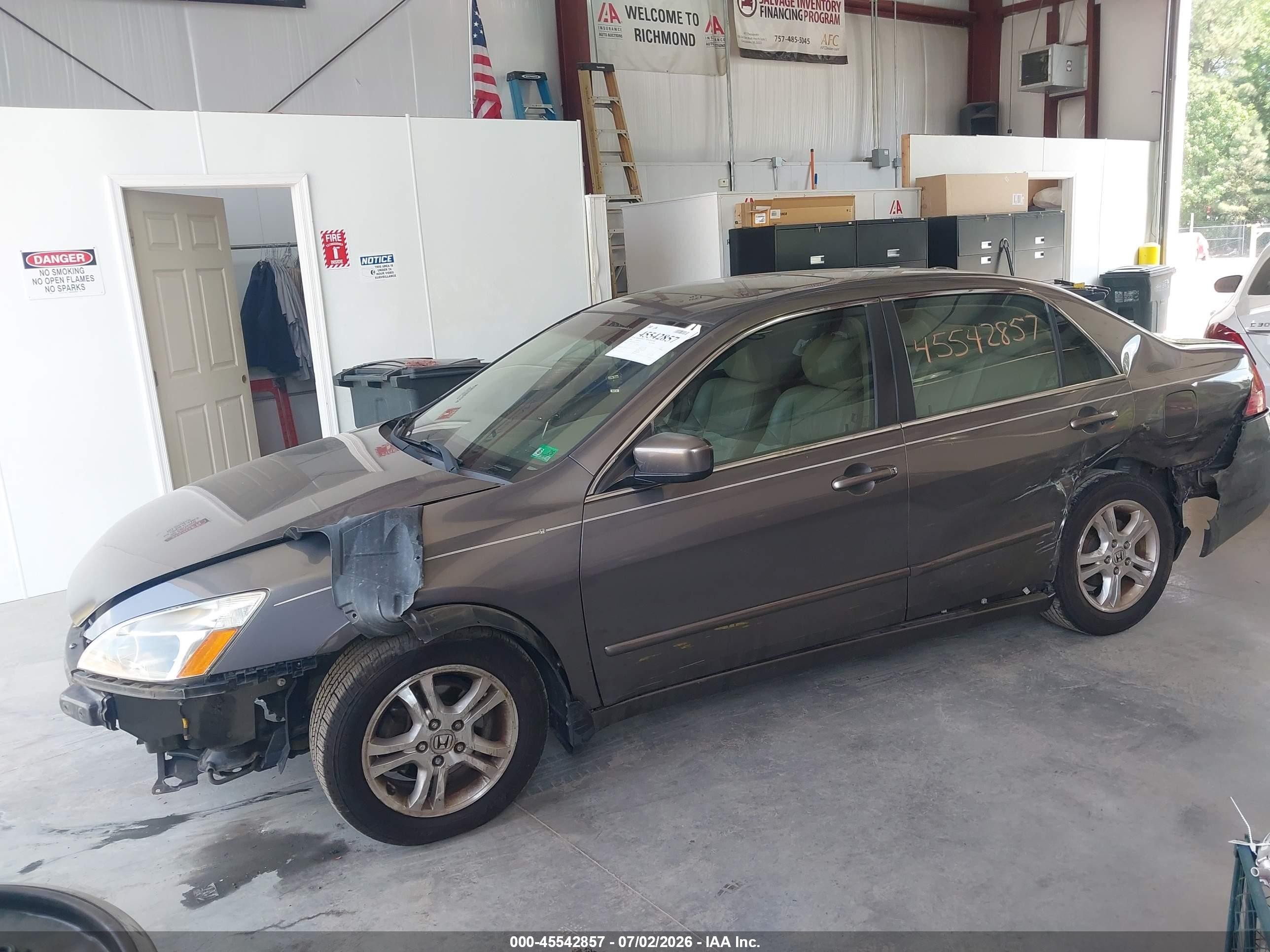 2006 Honda Accord 2.4 Ex Gray vin: 1HGCM56876A151790