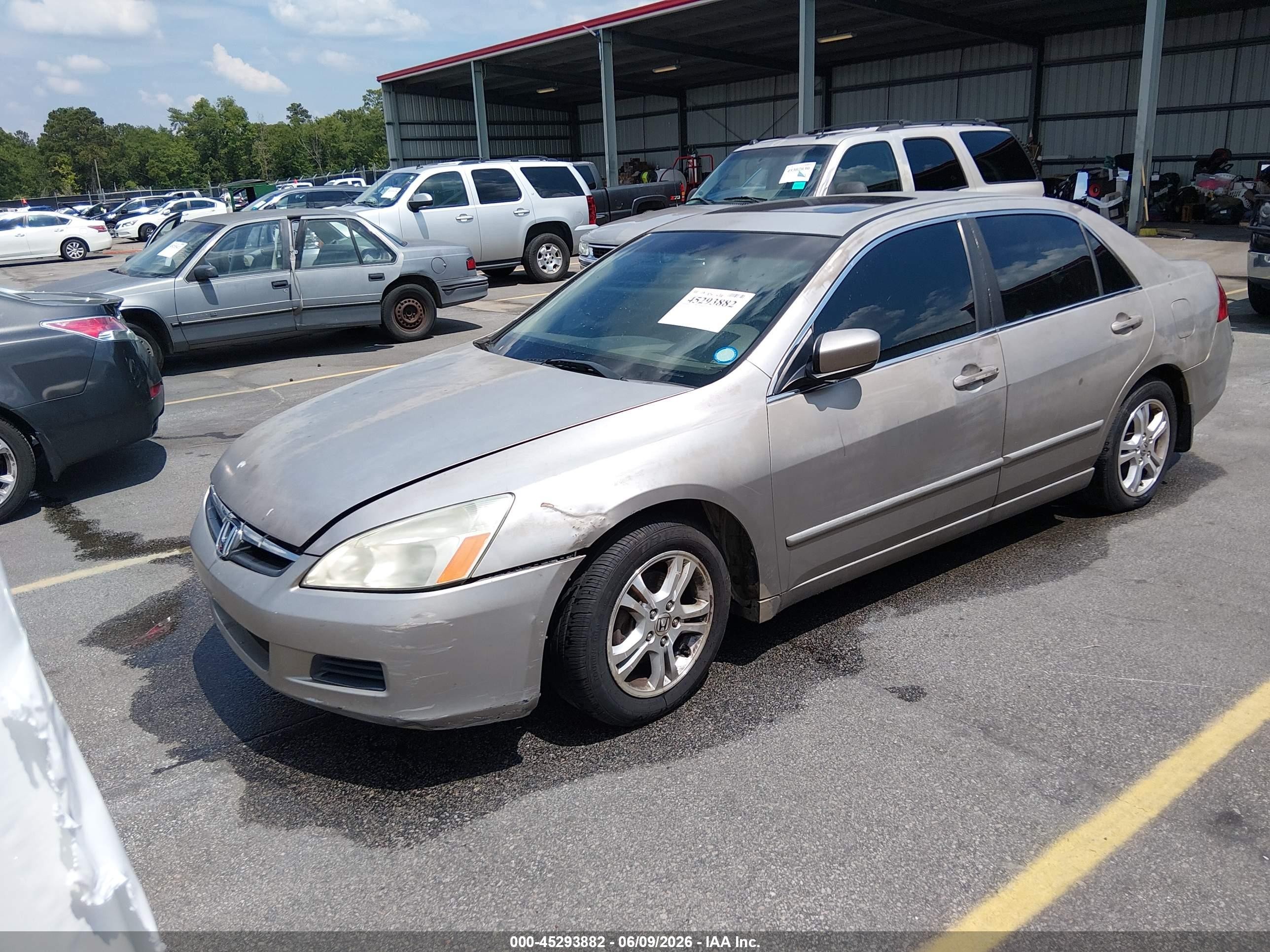 2006 Honda Accord 2.4 Ex Бежевый vin: 1HGCM56876A175863