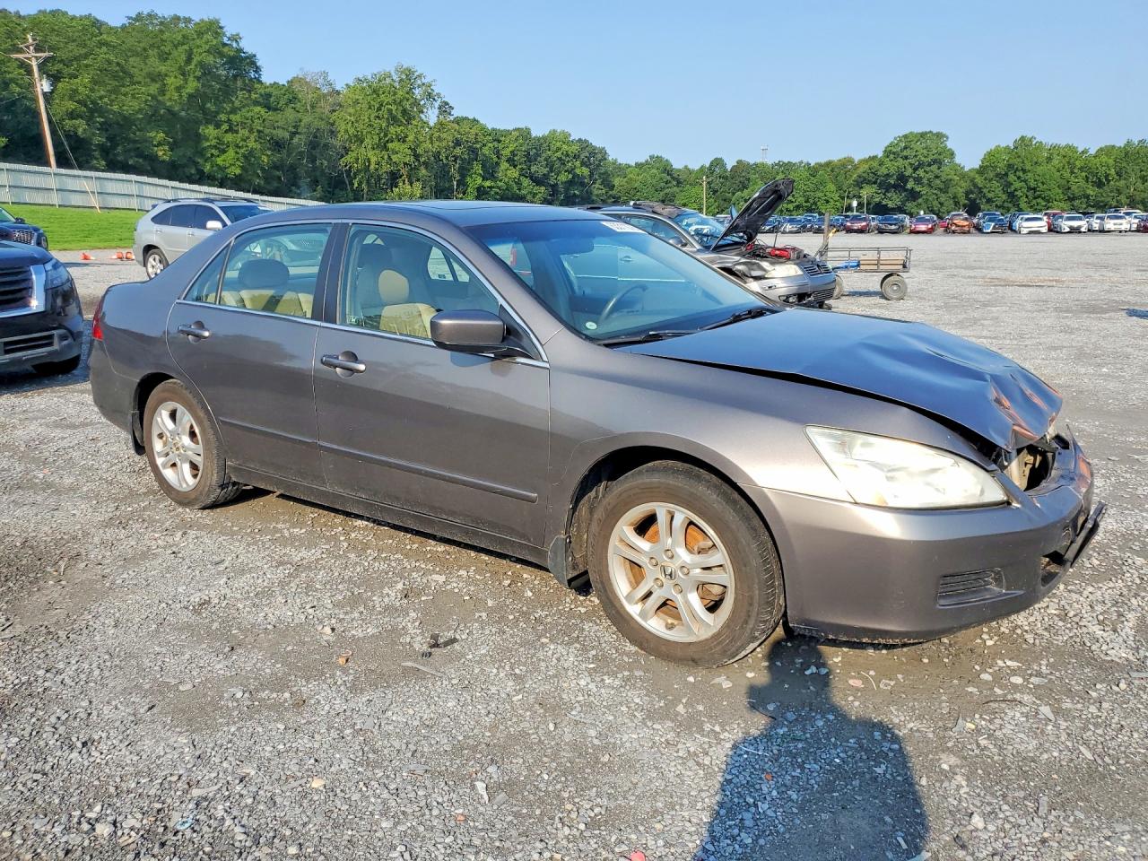 2007 Honda Accord Ex Gray vin: 1HGCM56877A007772