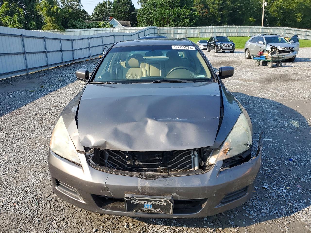 2007 Honda Accord Ex Gray vin: 1HGCM56877A007772
