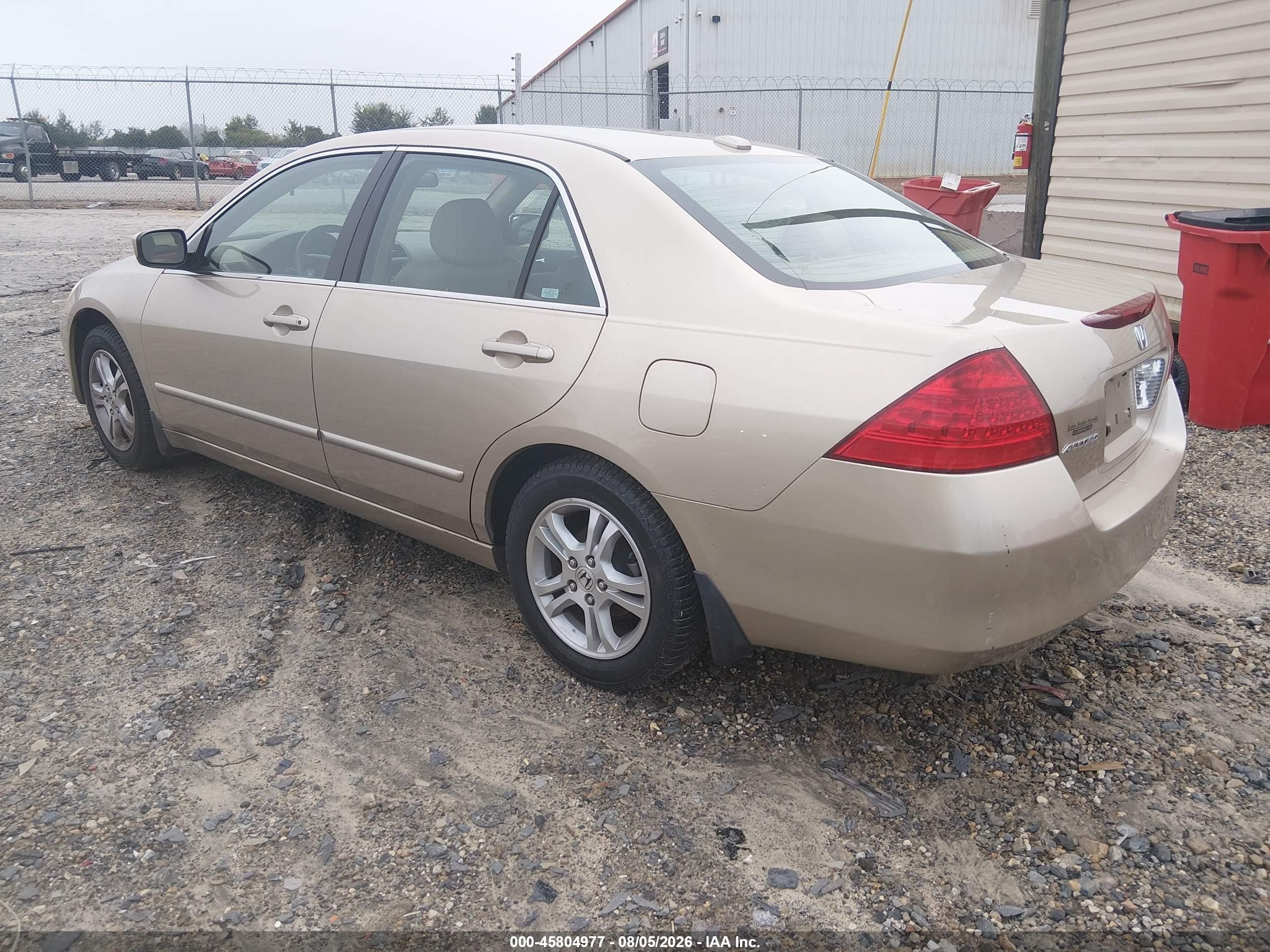 2007 Honda Accord 2.4 Ex Gold vin: 1HGCM56877A018285