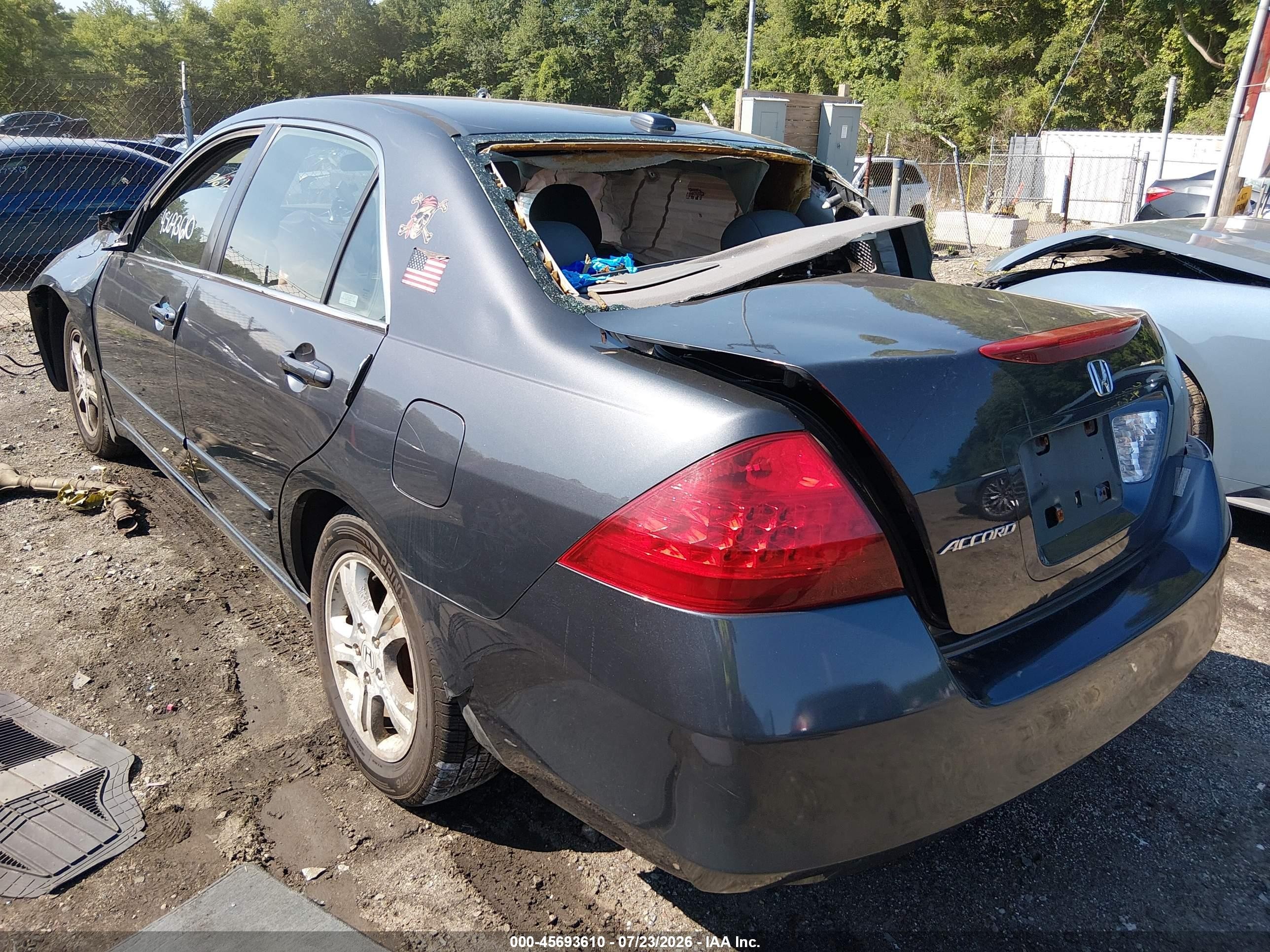 2007 Honda Accord 2.4 Ex Gray vin: 1HGCM56877A040173