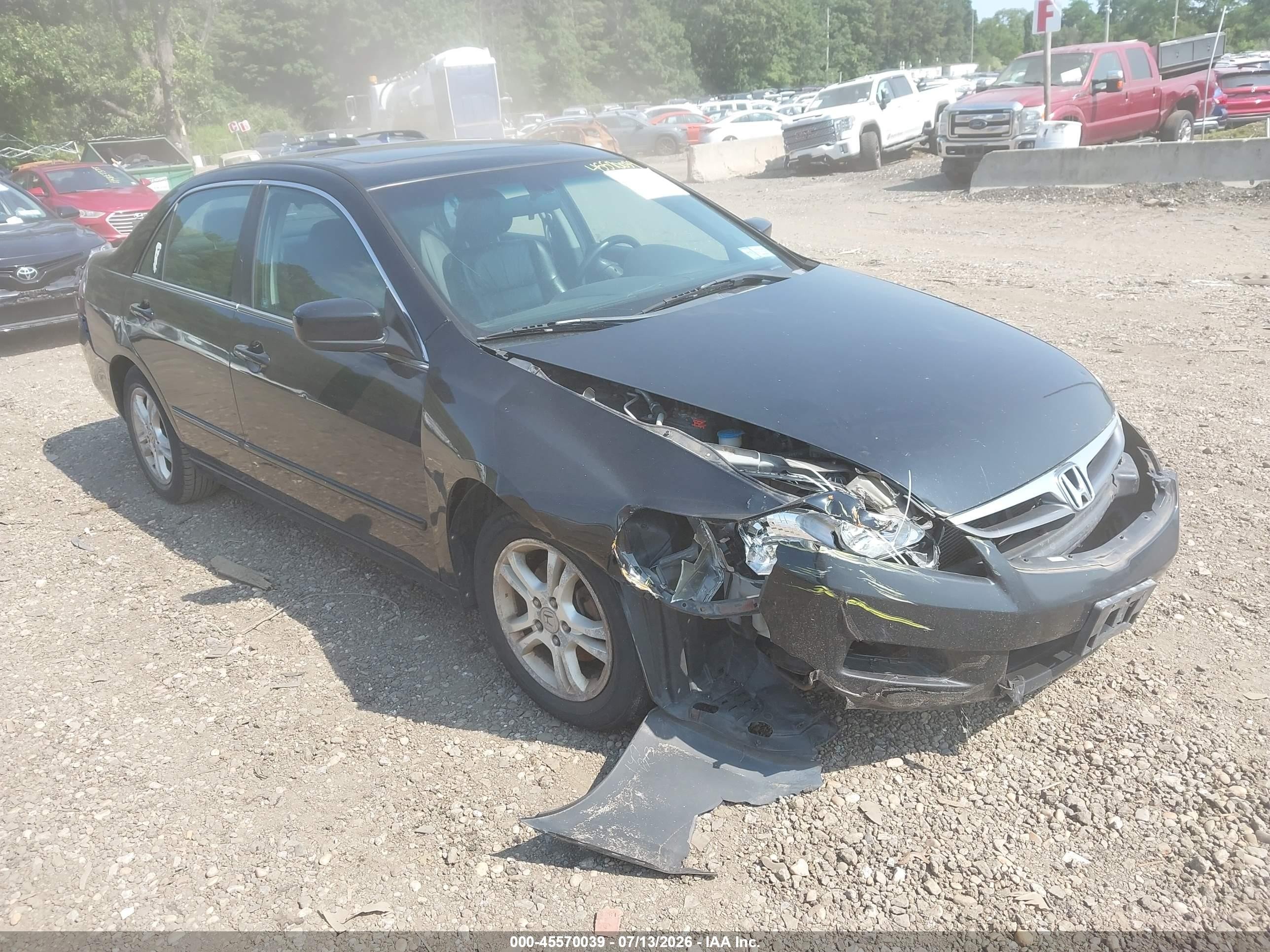 2007 Honda Accord 2.4 Ex Black vin: 1HGCM56877A060343
