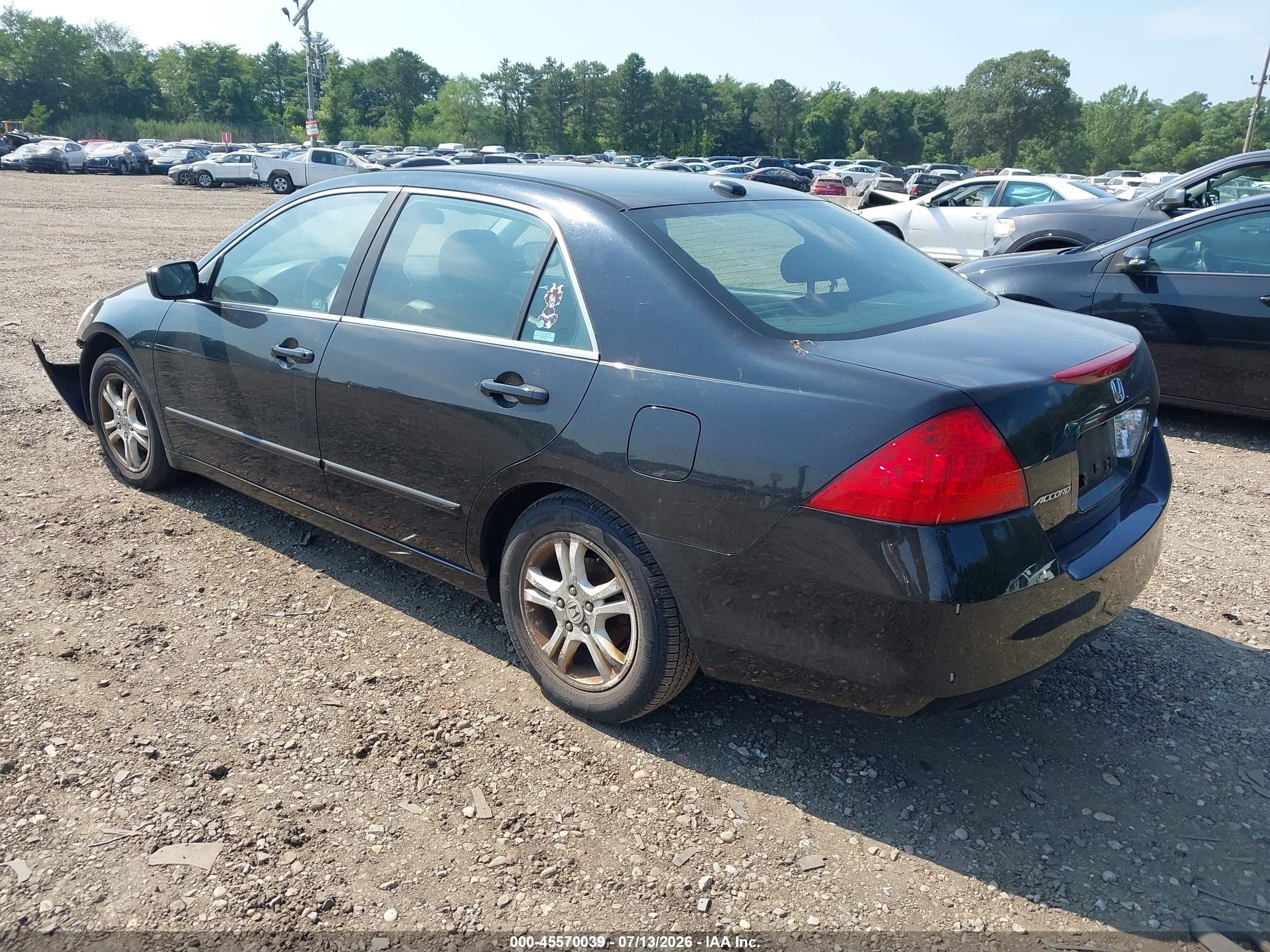 2007 Honda Accord 2.4 Ex Black vin: 1HGCM56877A060343