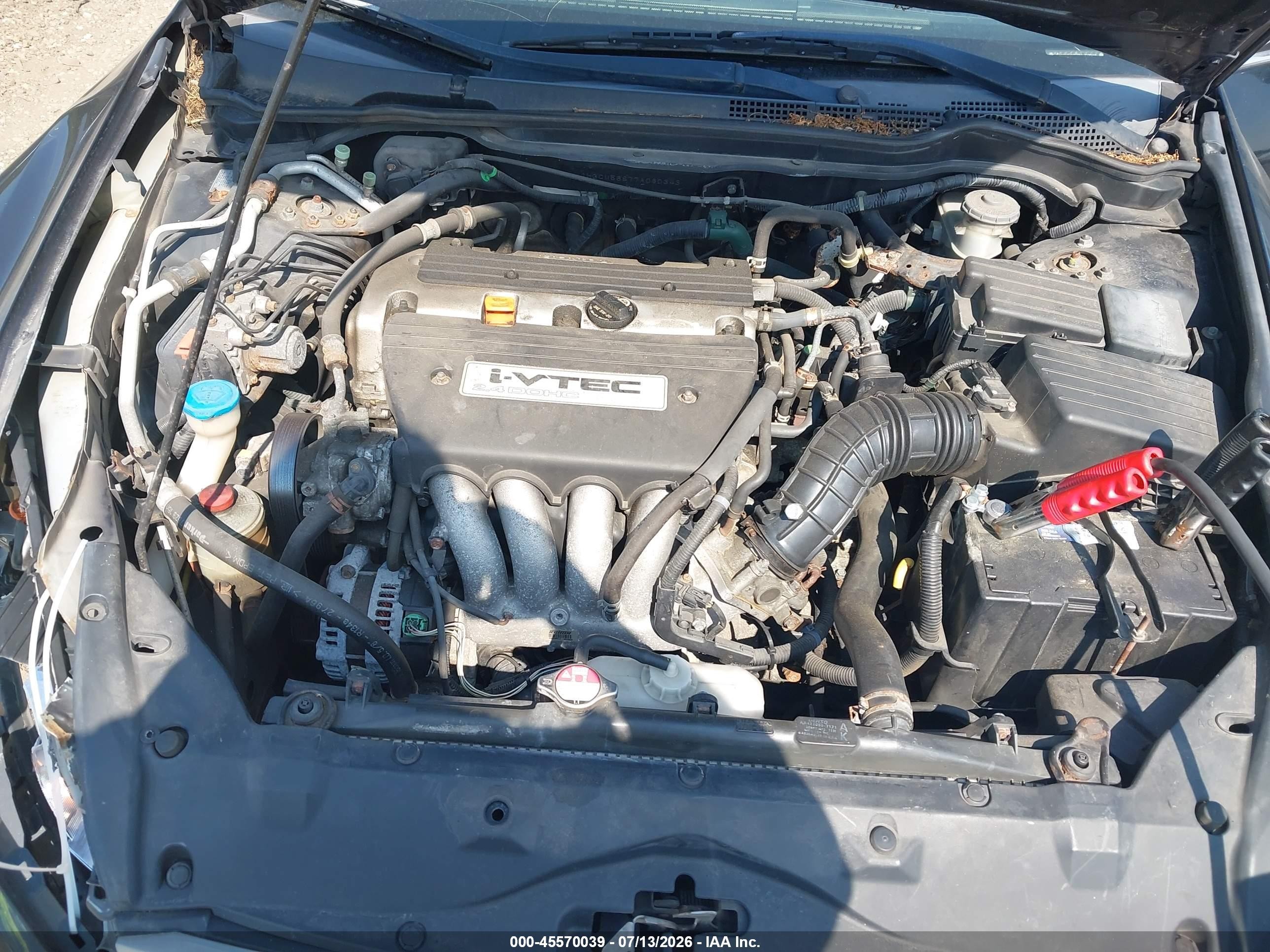 2007 Honda Accord 2.4 Ex Black vin: 1HGCM56877A060343
