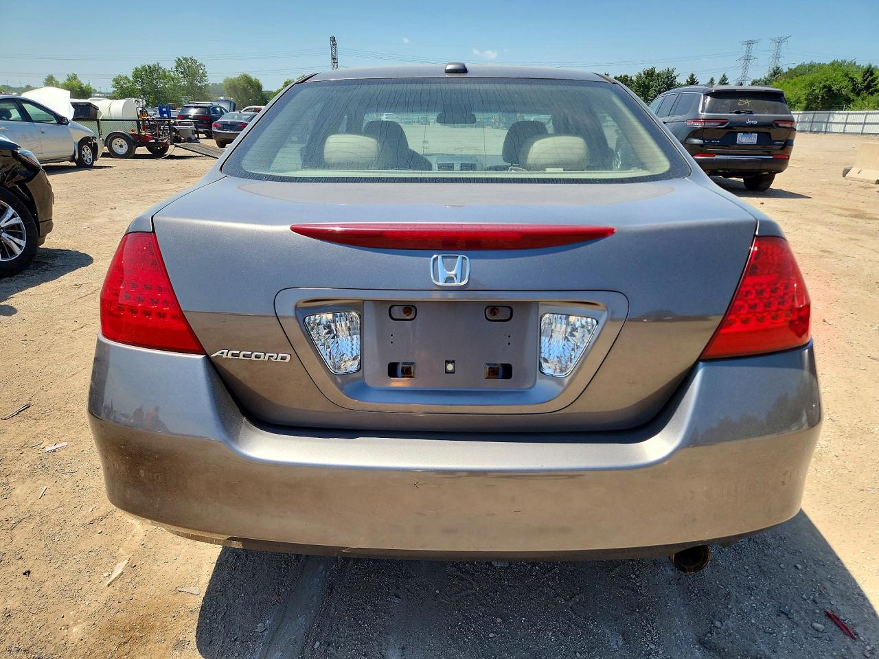 2007 Honda Accord Ex Silver vin: 1HGCM56877A073061
