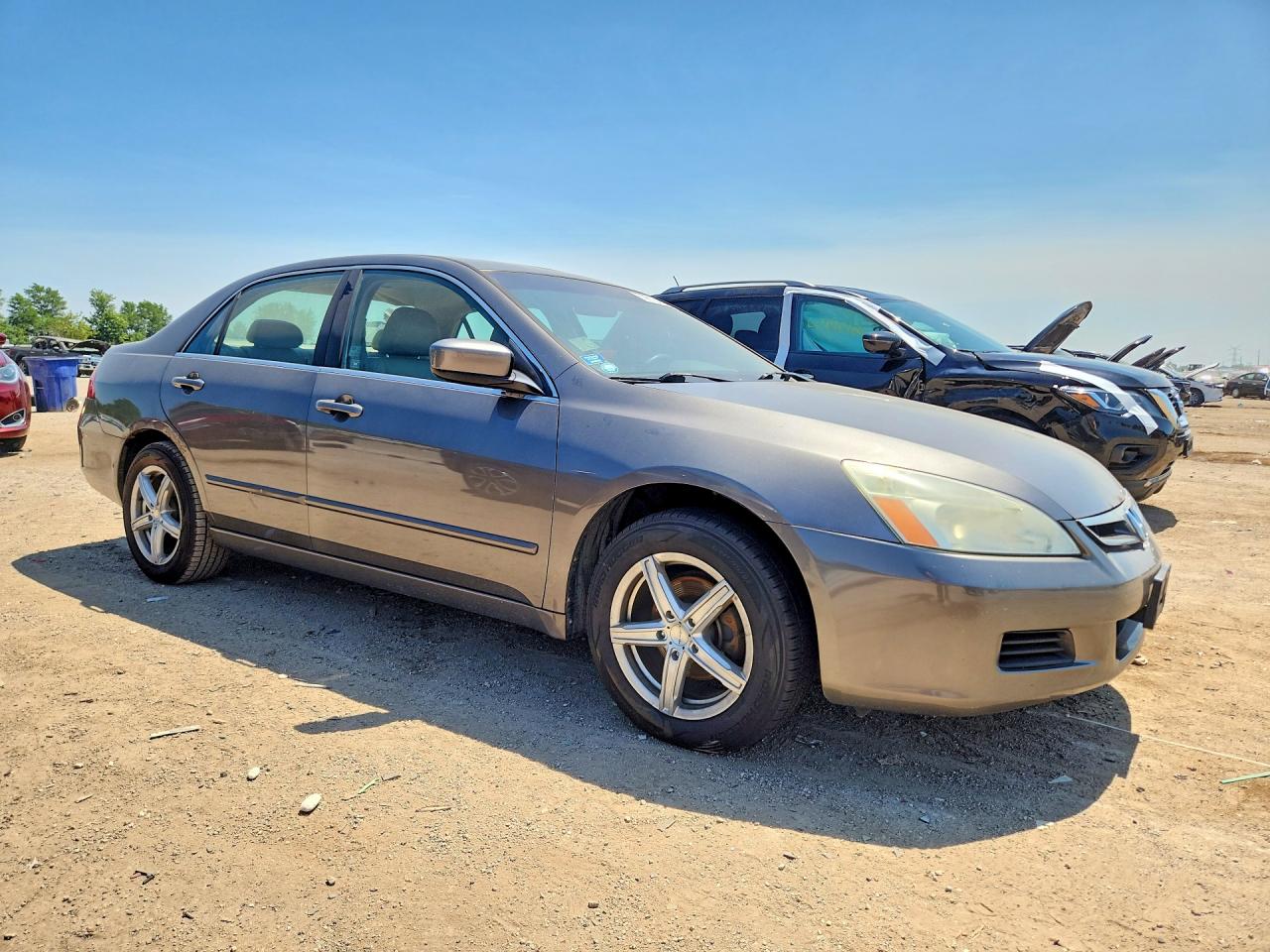 2007 Honda Accord Ex Silver vin: 1HGCM56877A073061