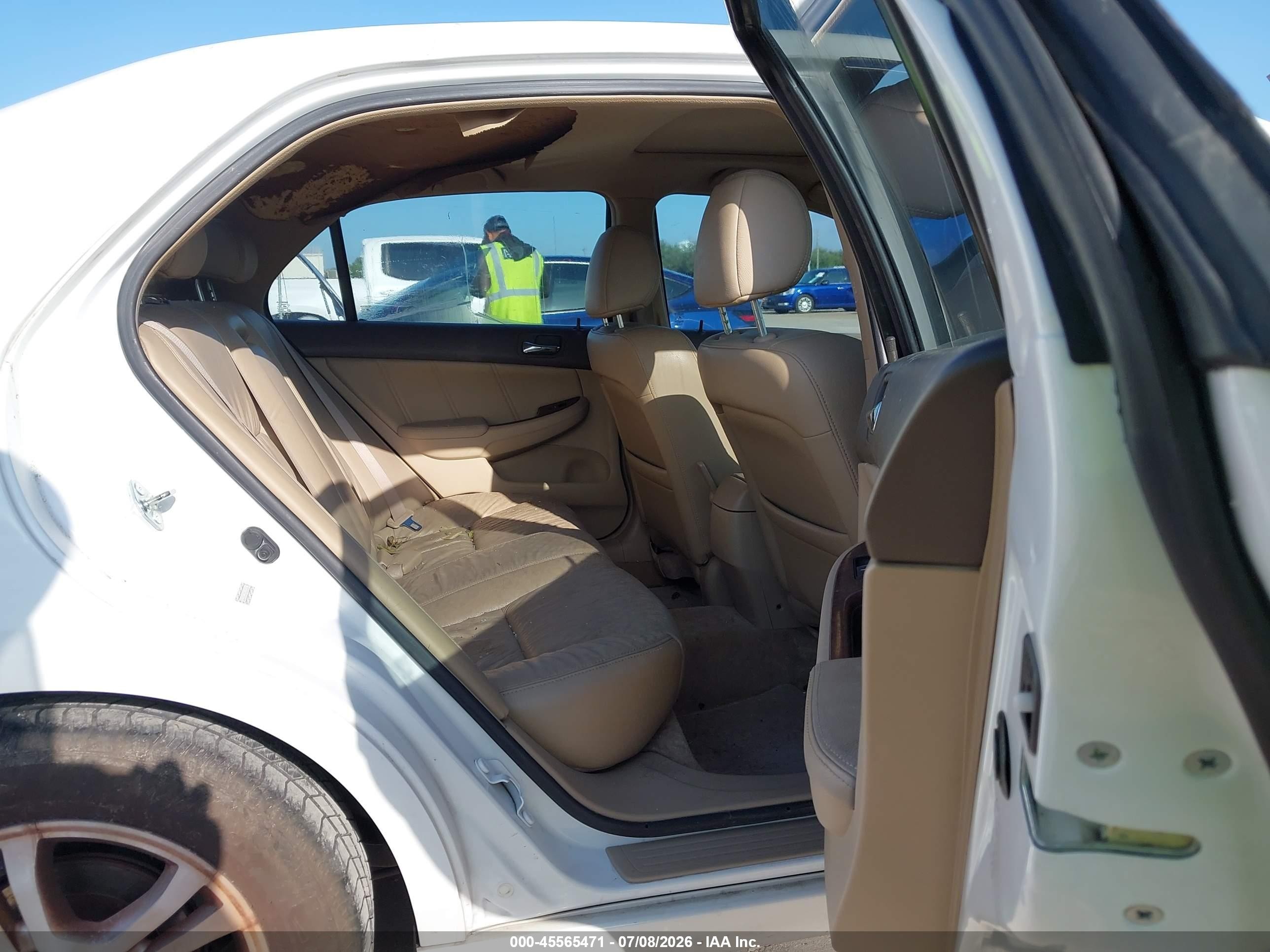 2007 Honda Accord 2.4 Ex White vin: 1HGCM56877A078289