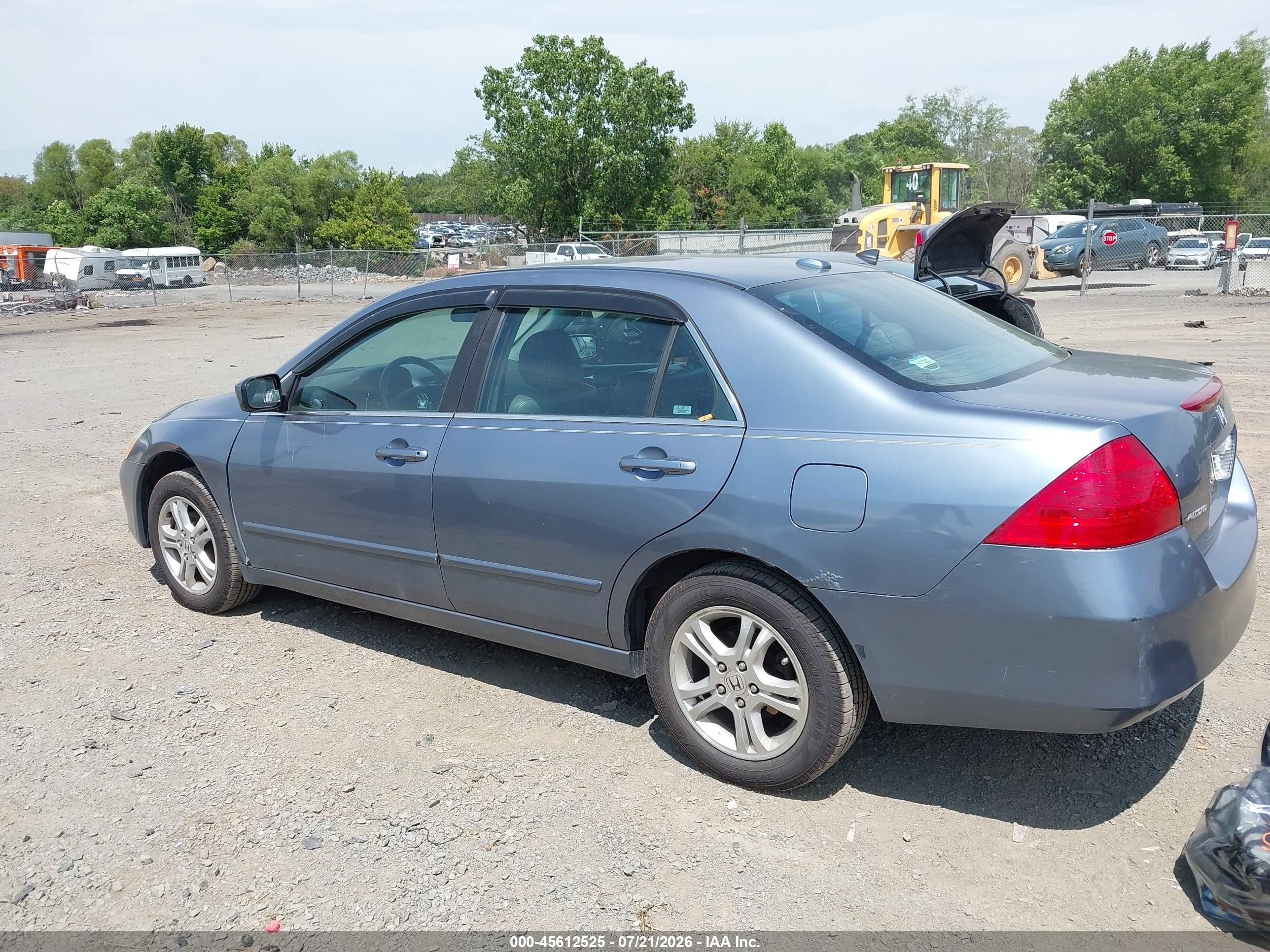 2007 Honda Accord 2.4 Ex Light Blue vin: 1HGCM56877A085114