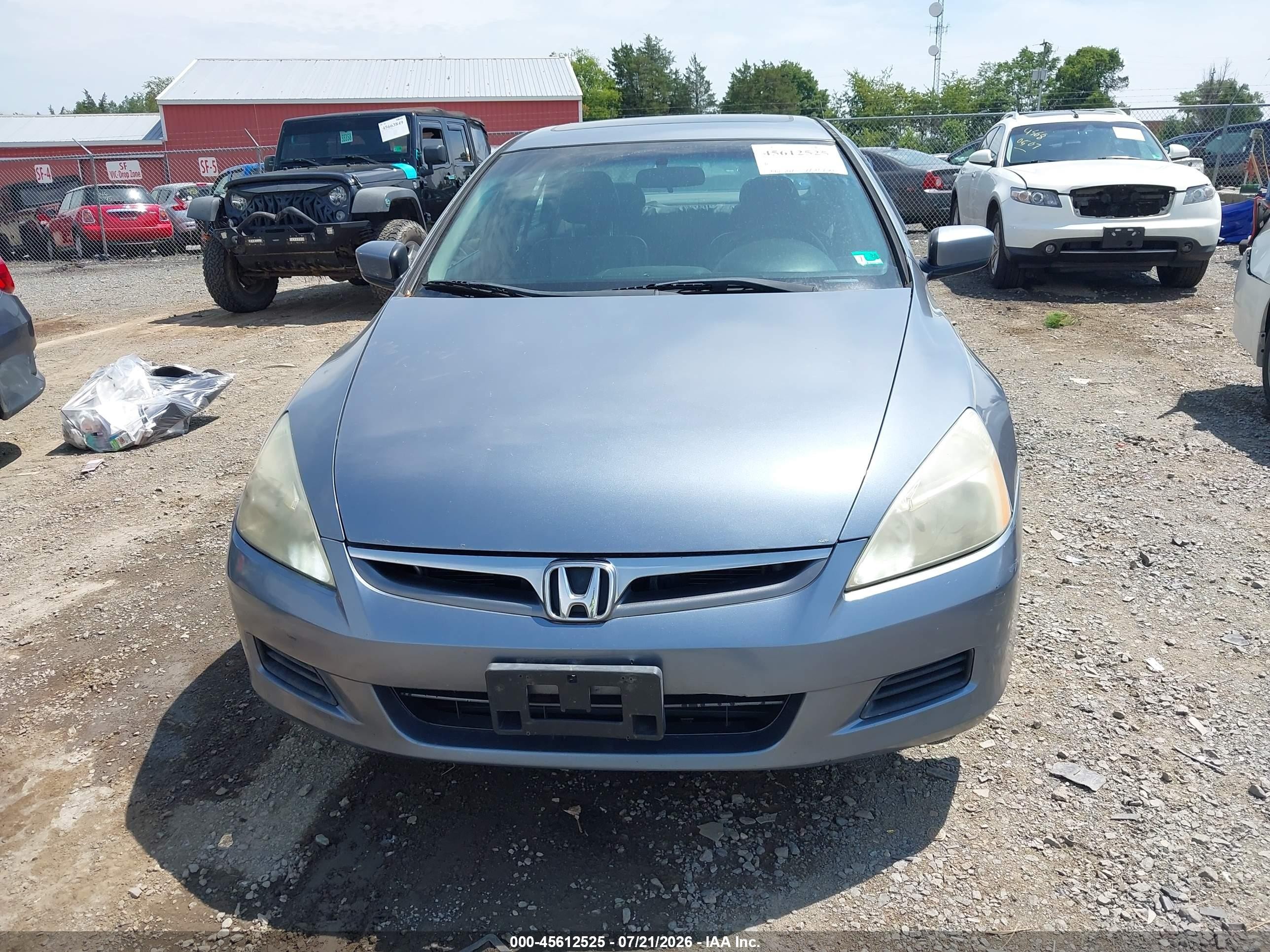 2007 Honda Accord 2.4 Ex Light Blue vin: 1HGCM56877A085114