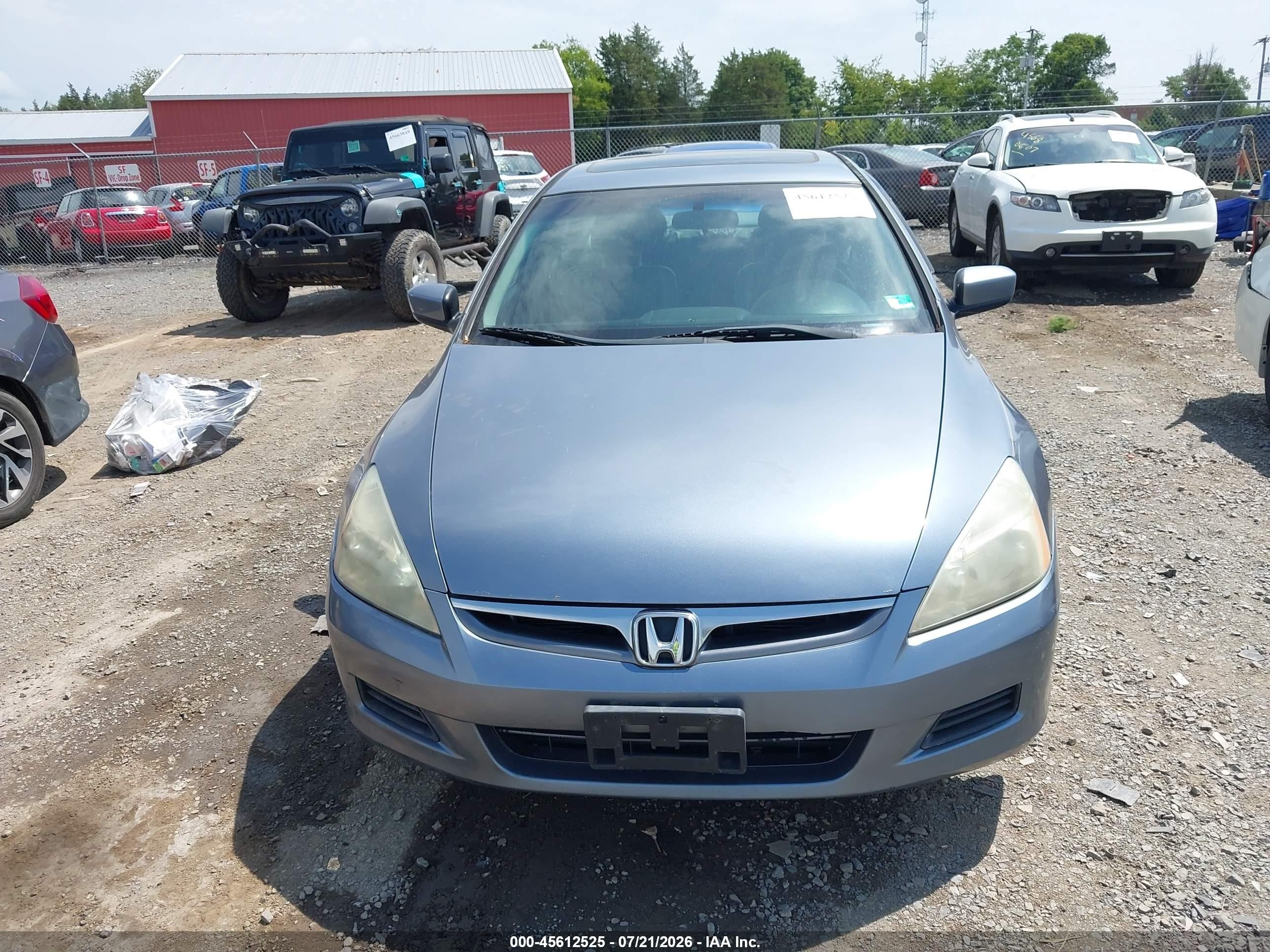2007 Honda Accord 2.4 Ex Light Blue vin: 1HGCM56877A085114